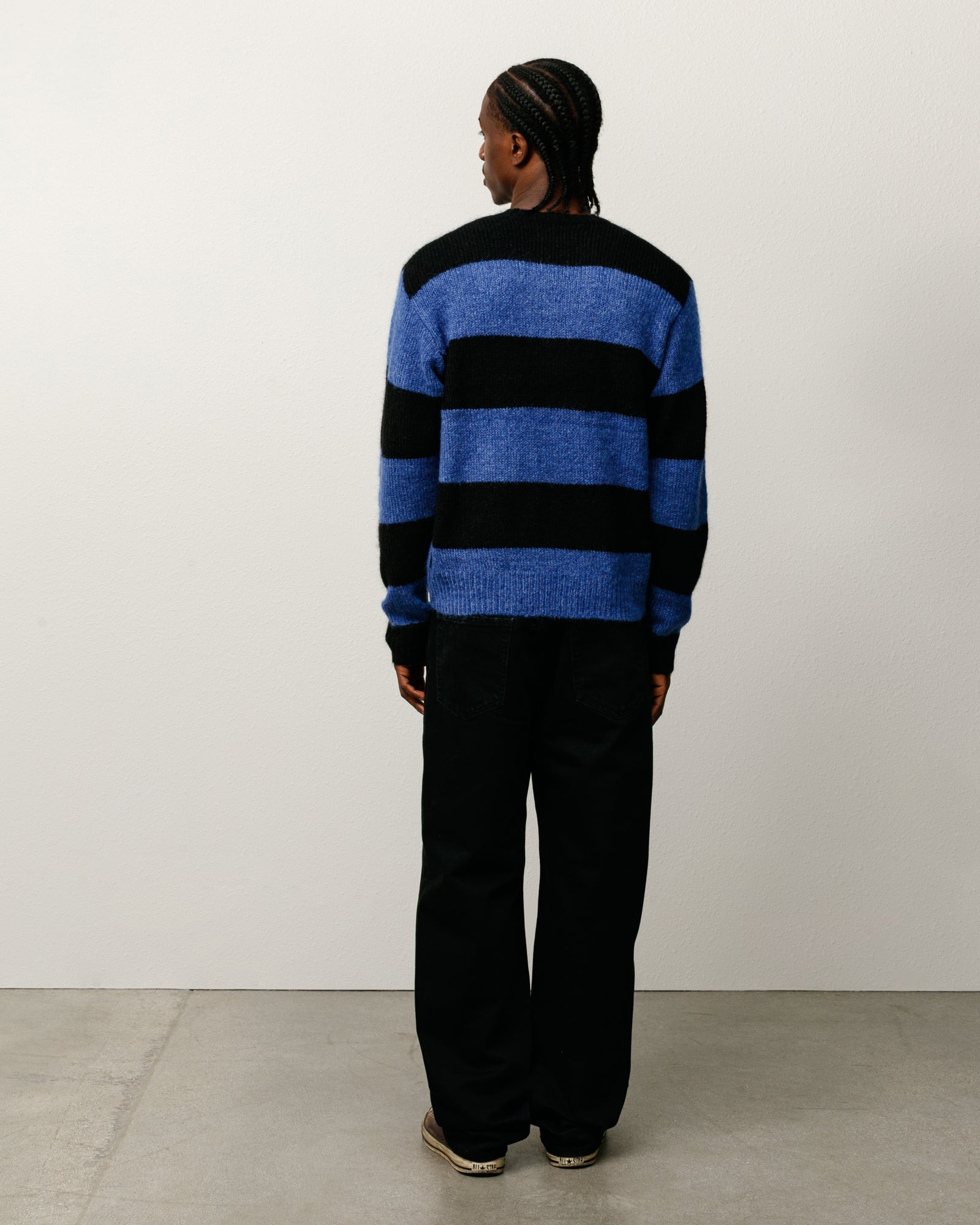 Mohair Stripe Sweater – Blue | Sweaters & Knits | Stüssy Japan