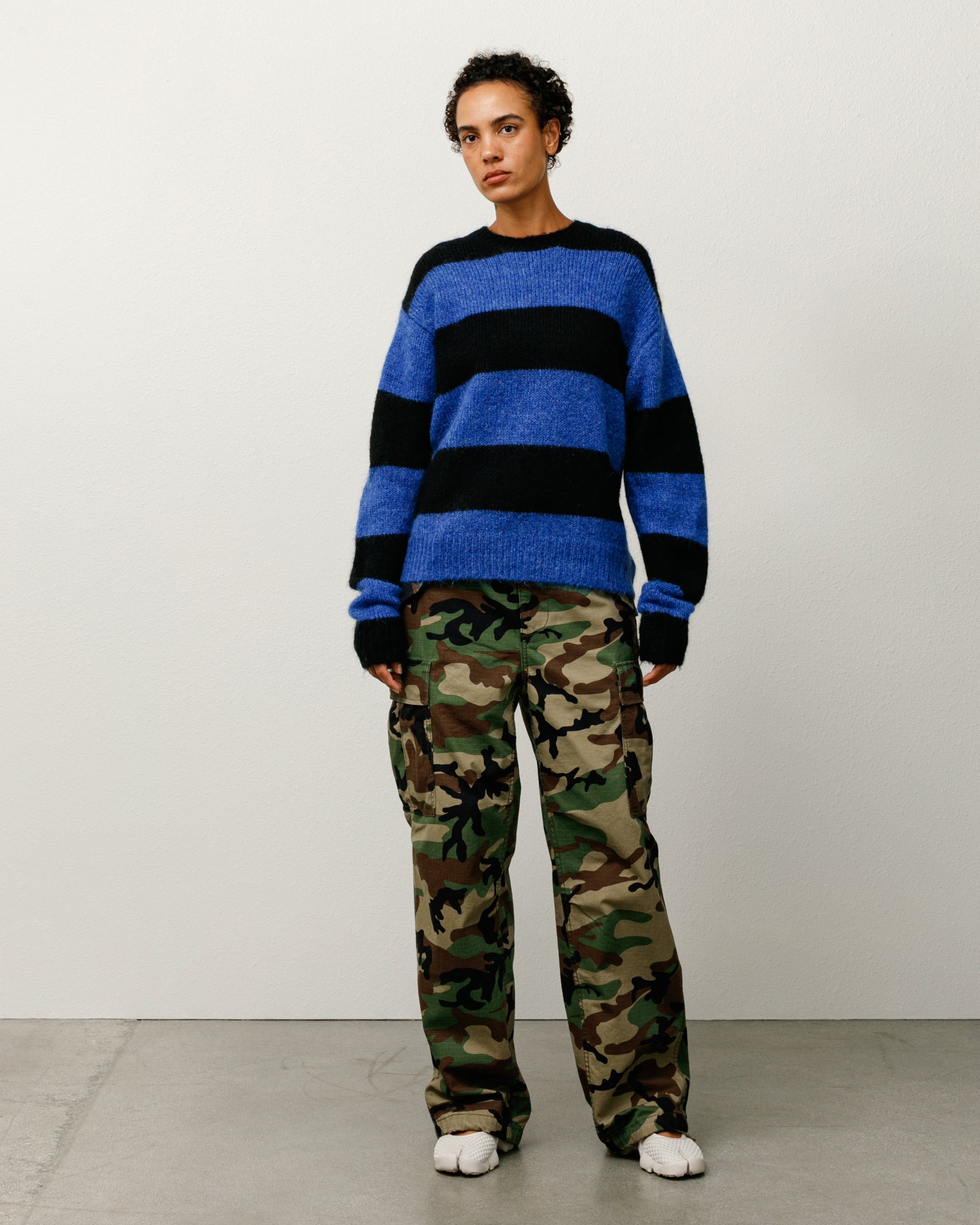 Mohair Stripe Sweater – Blue | Sweaters & Knits | Stüssy Japan