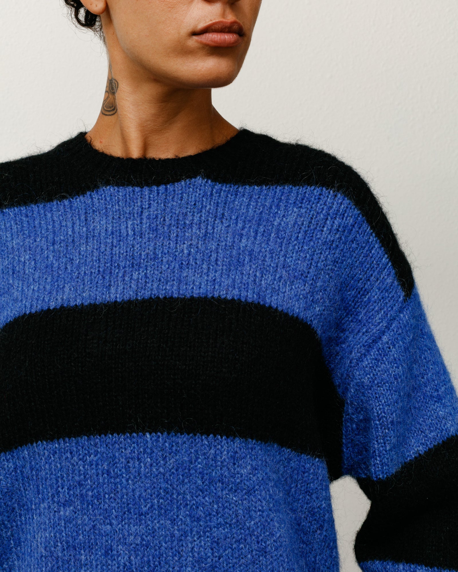 Mohair Stripe Sweater – Blue | Sweaters & Knits | Stüssy Japan
