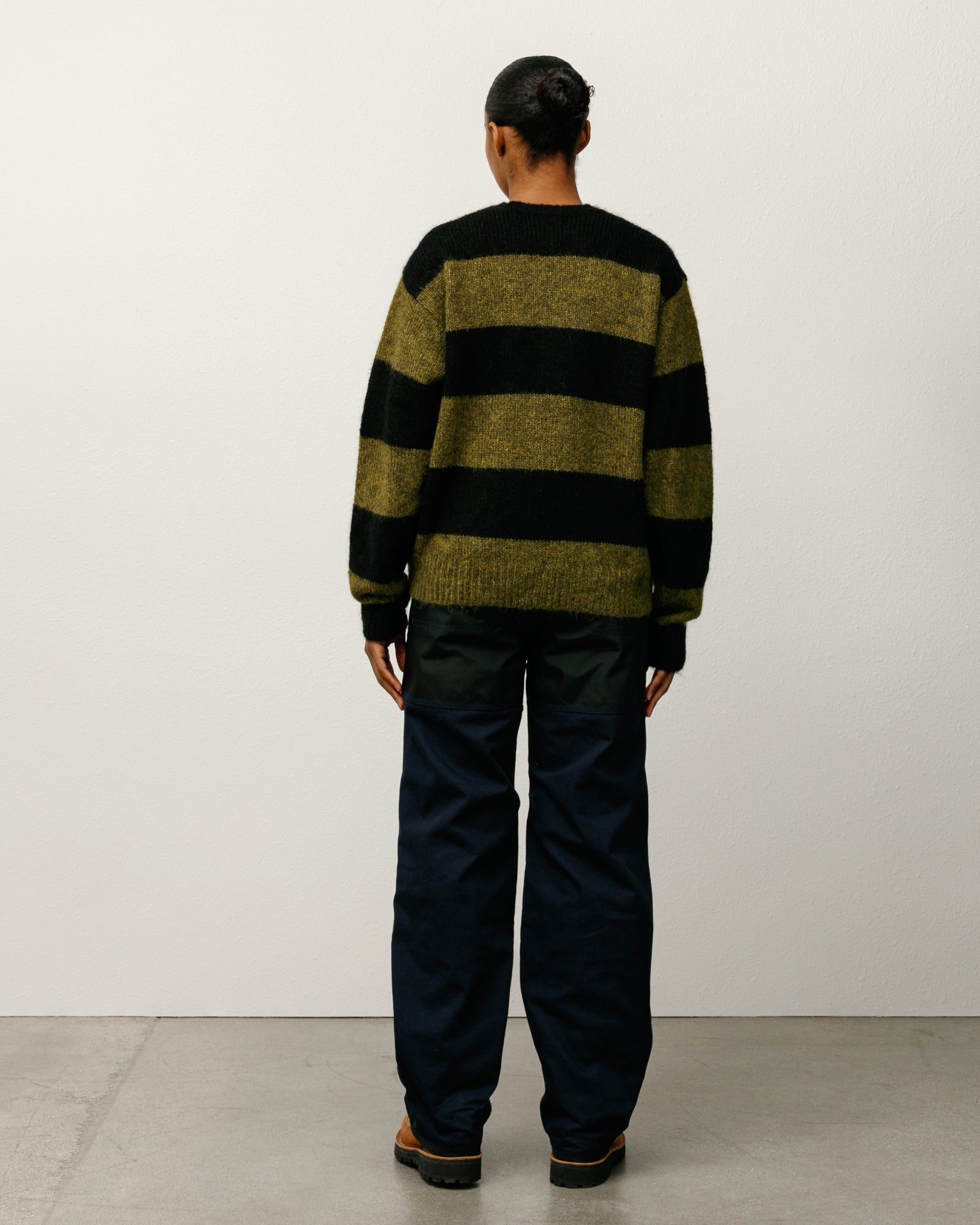 Mohair Stripe Sweater – Dark Olive | Sweaters & Knits | Stüssy Japan