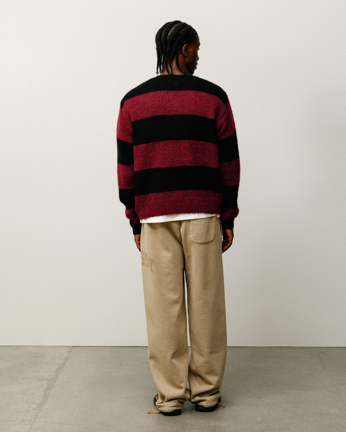 Mohair Stripe Sweater – Red | Sweaters & Knits | Stüssy Japan