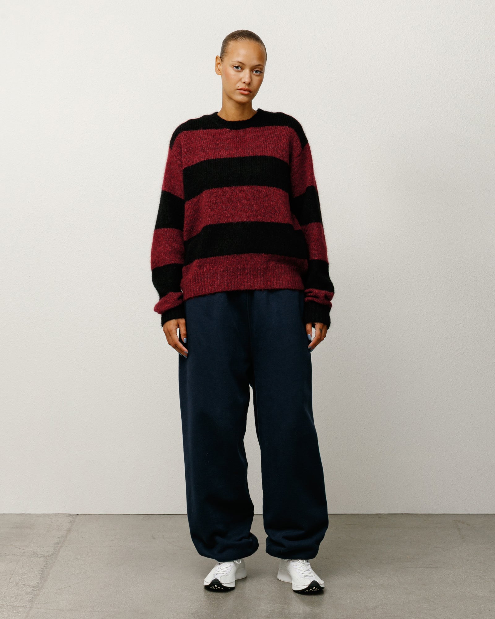 Mohair Stripe Sweater – Red | Sweaters & Knits | Stüssy Japan