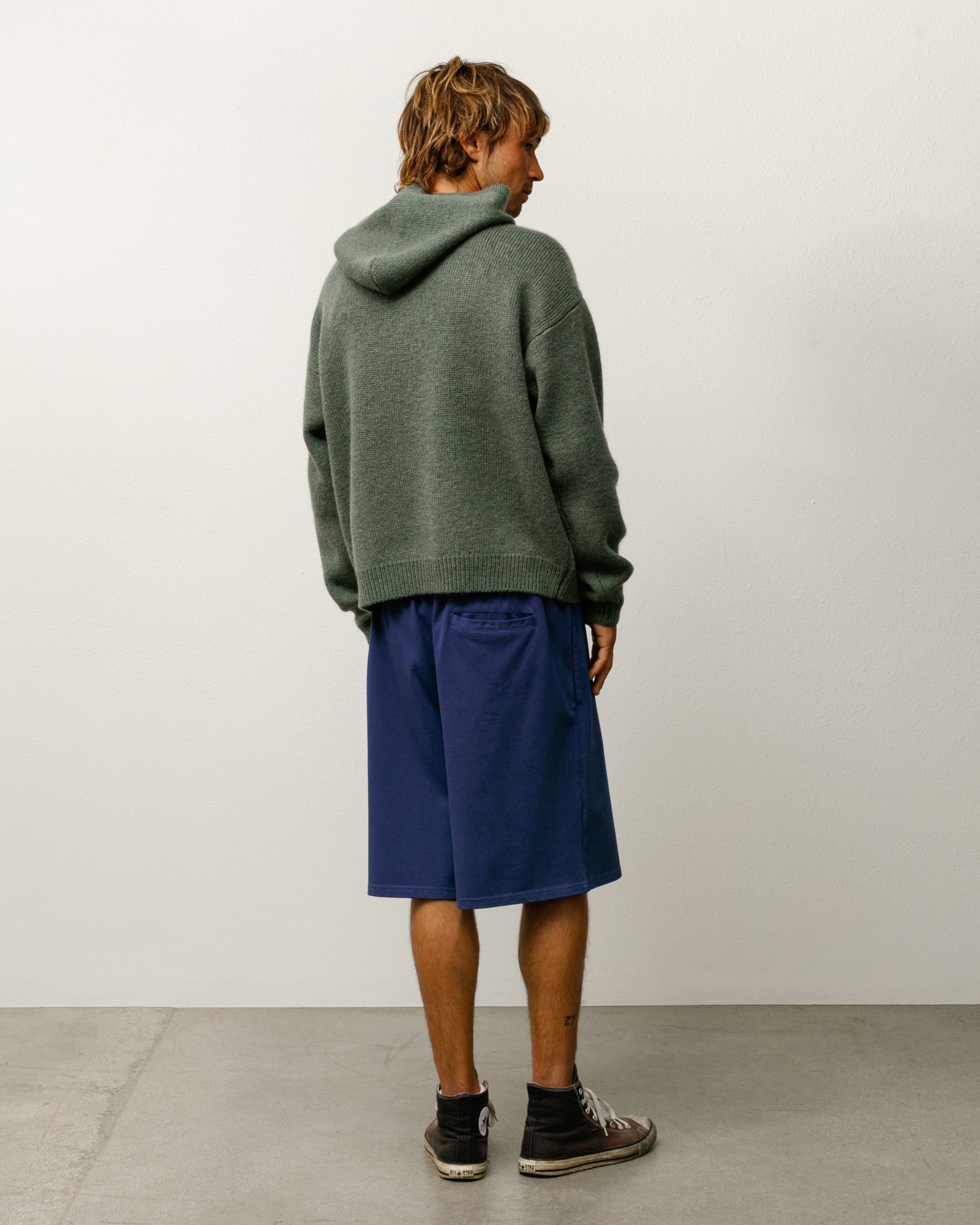 Quarter Zip Knit Hoodie – Green | Tops & Knits | Stüssy Japan