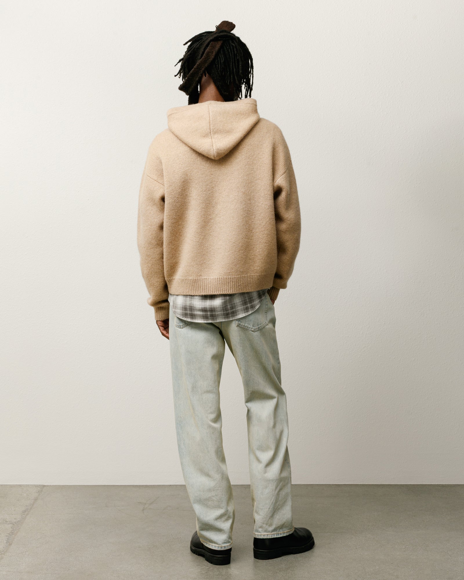 Quarter Zip Knit Hoodie – Tan | Tops & Knits | Stüssy Japan