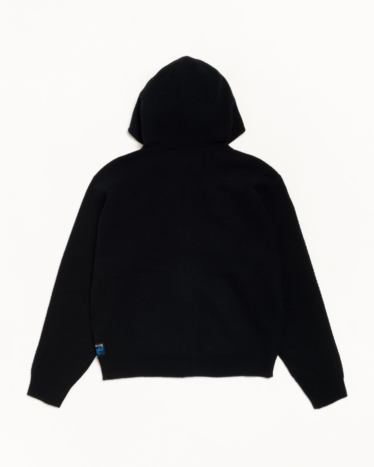 Textured Zip Hooded Sweater – Black | Tops & Knits | Stüssy Japan