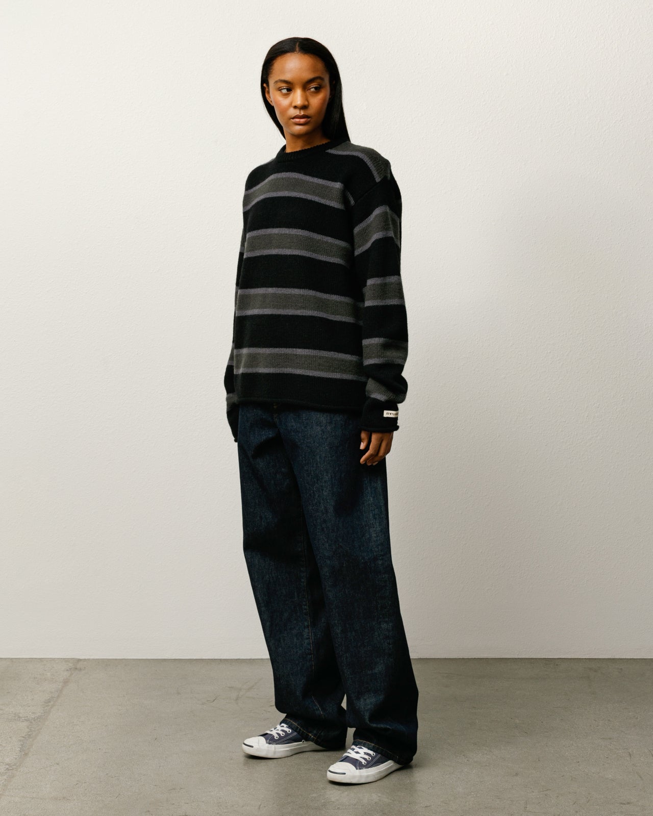 Striped Wool Sweater – Black | Tops & Knits | Stüssy Japan