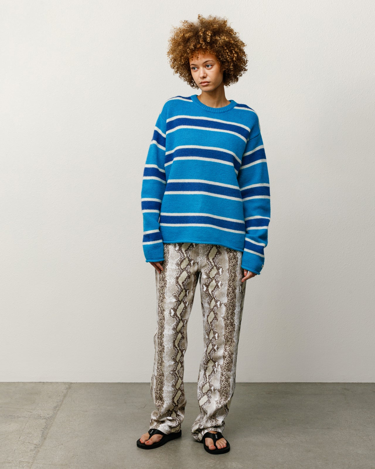 Striped Wool Sweater – Blue | Tops & Knits | Stüssy Japan