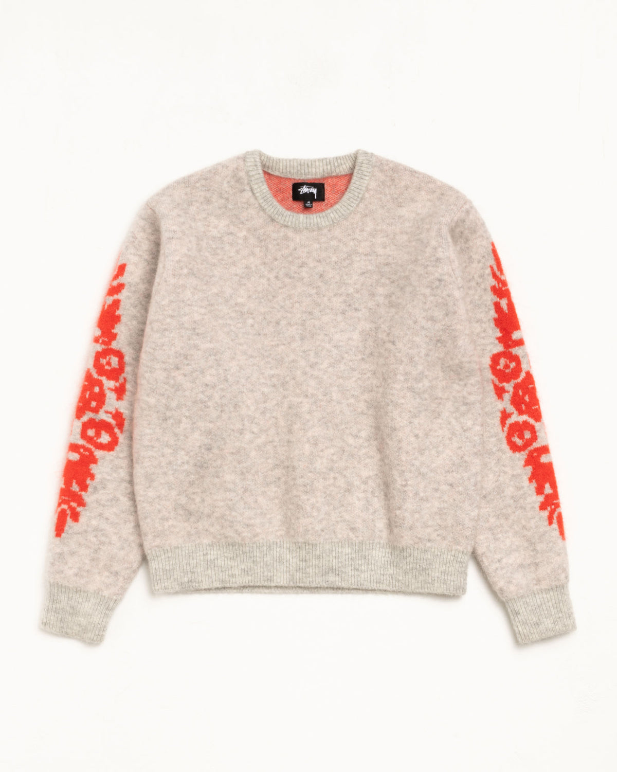 Mohair Flower Sweater – Grey Heather | Tops & Knits | Stüssy Japan