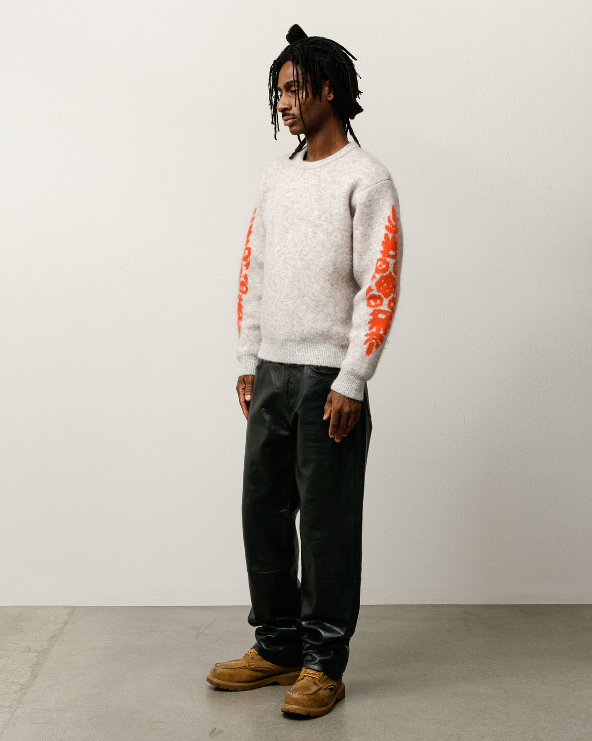 Mohair Flower Sweater – Grey Heather | Tops & Knits | Stüssy Japan