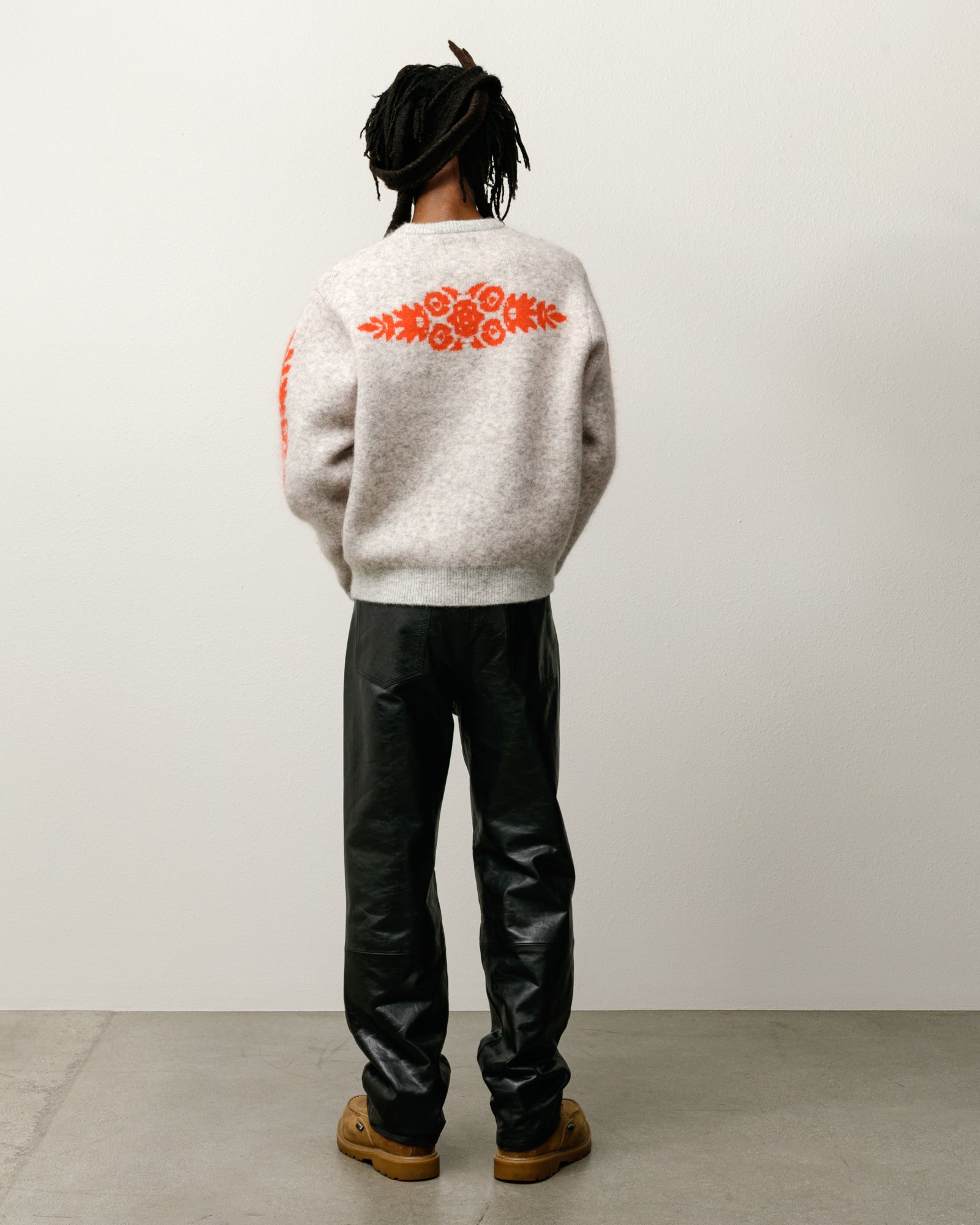 Mohair Flower Sweater – Grey Heather | Tops & Knits | Stüssy Japan