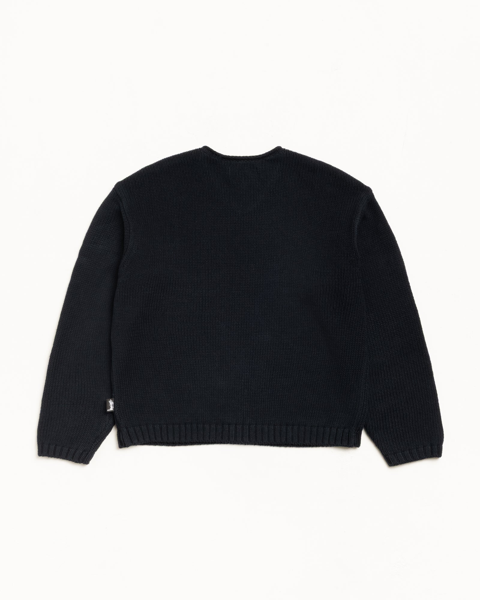 Roll V Neck Sweater – Black | Tops & Knits | Stüssy Japan