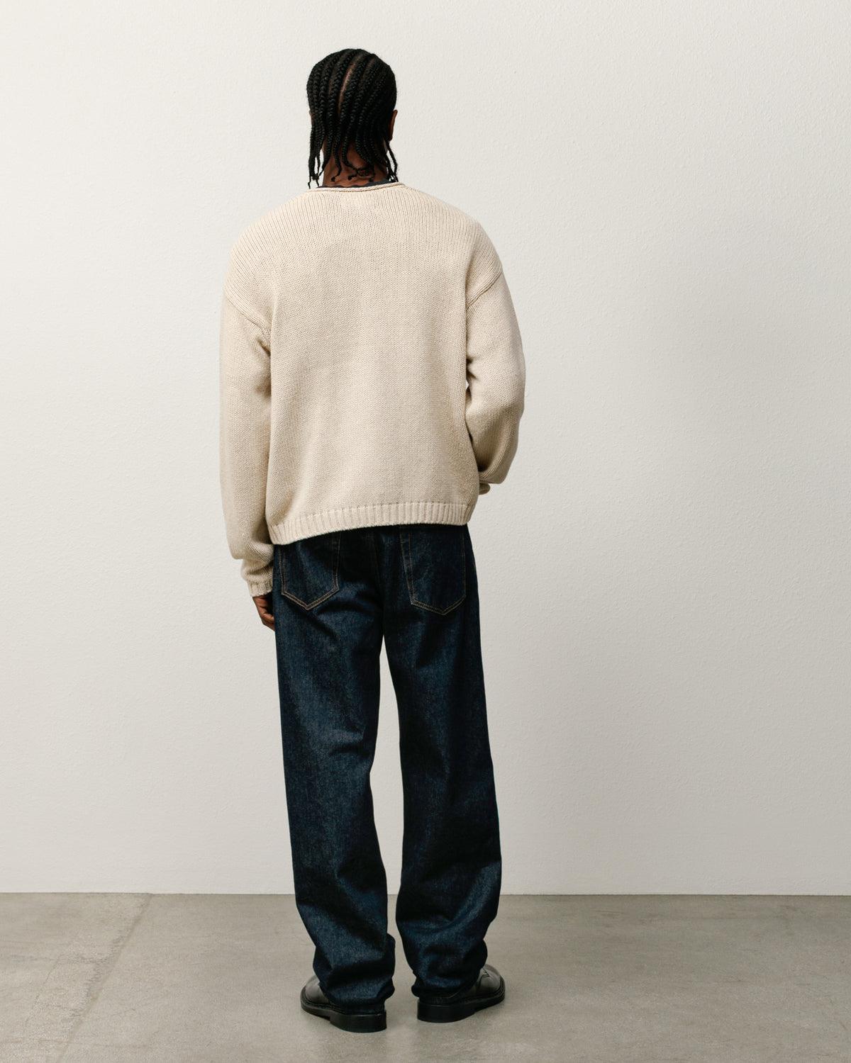 Roll V Neck Sweater – Oatmeal | Tops & Knits | Stüssy Japan