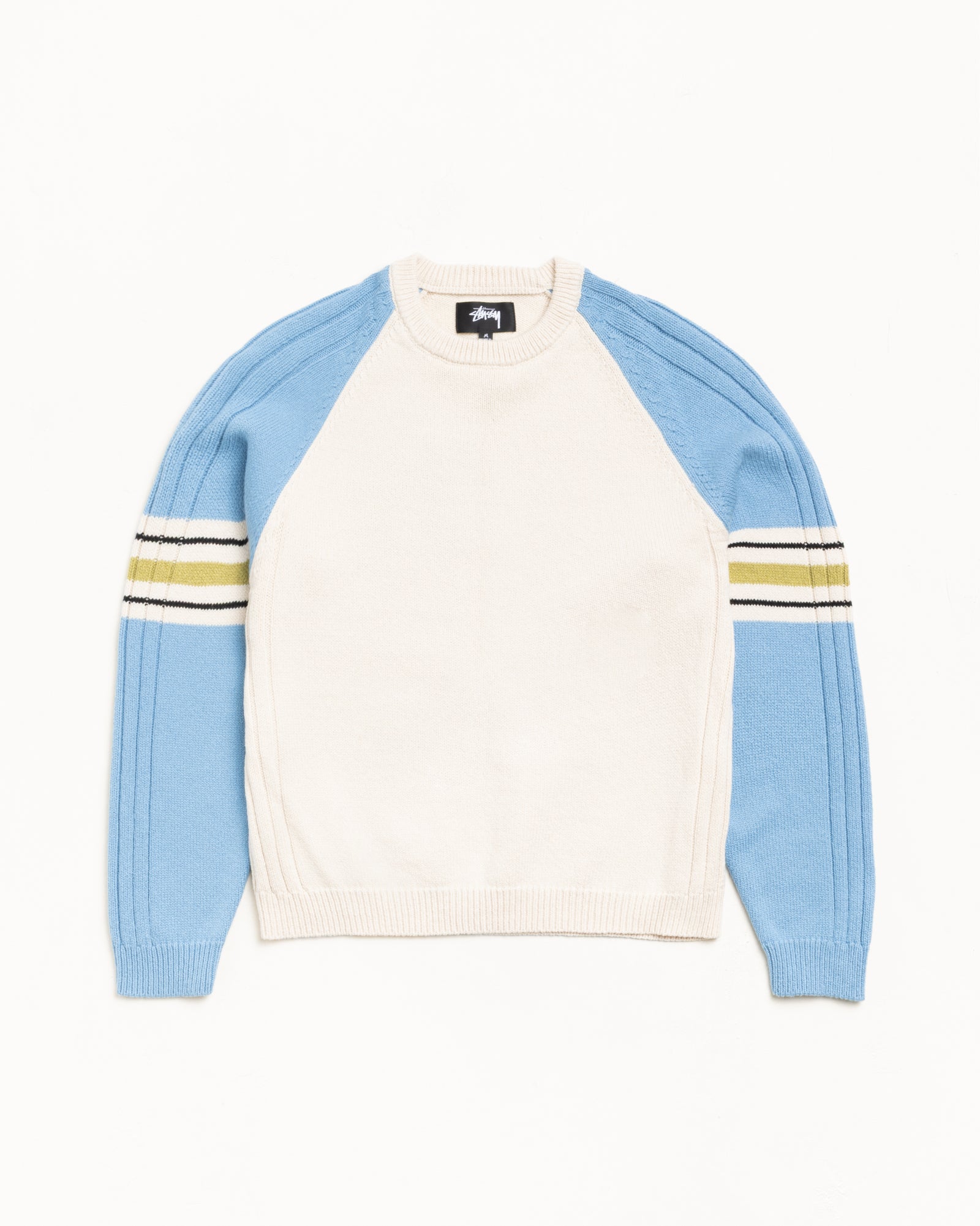 Stripe Raglan Crew – Blue | Tops & Knits | Stüssy Japan