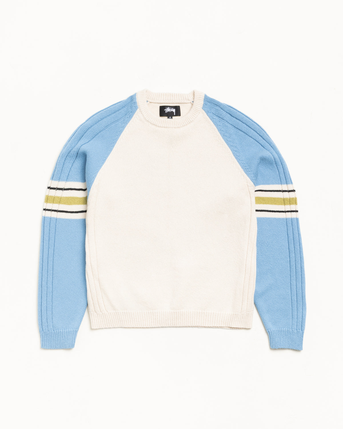 Stripe Raglan Crew – Blue | Tops & Knits | Stüssy Japan