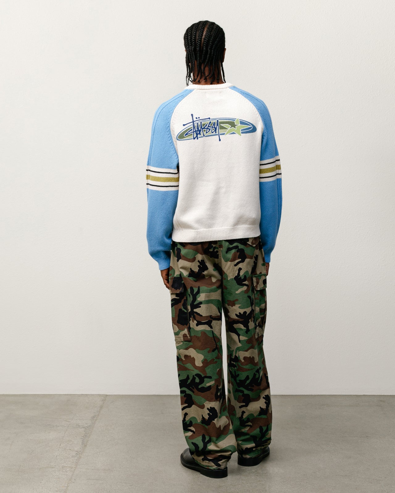 Stripe Raglan Crew – Blue | Tops & Knits | Stüssy Japan