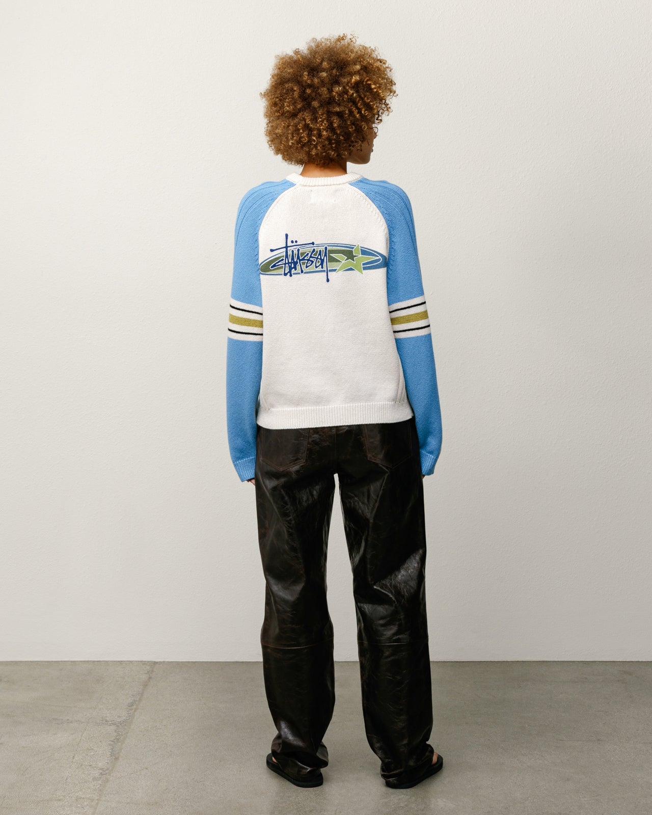 Stripe Raglan Crew – Blue | Tops & Knits | Stüssy Japan