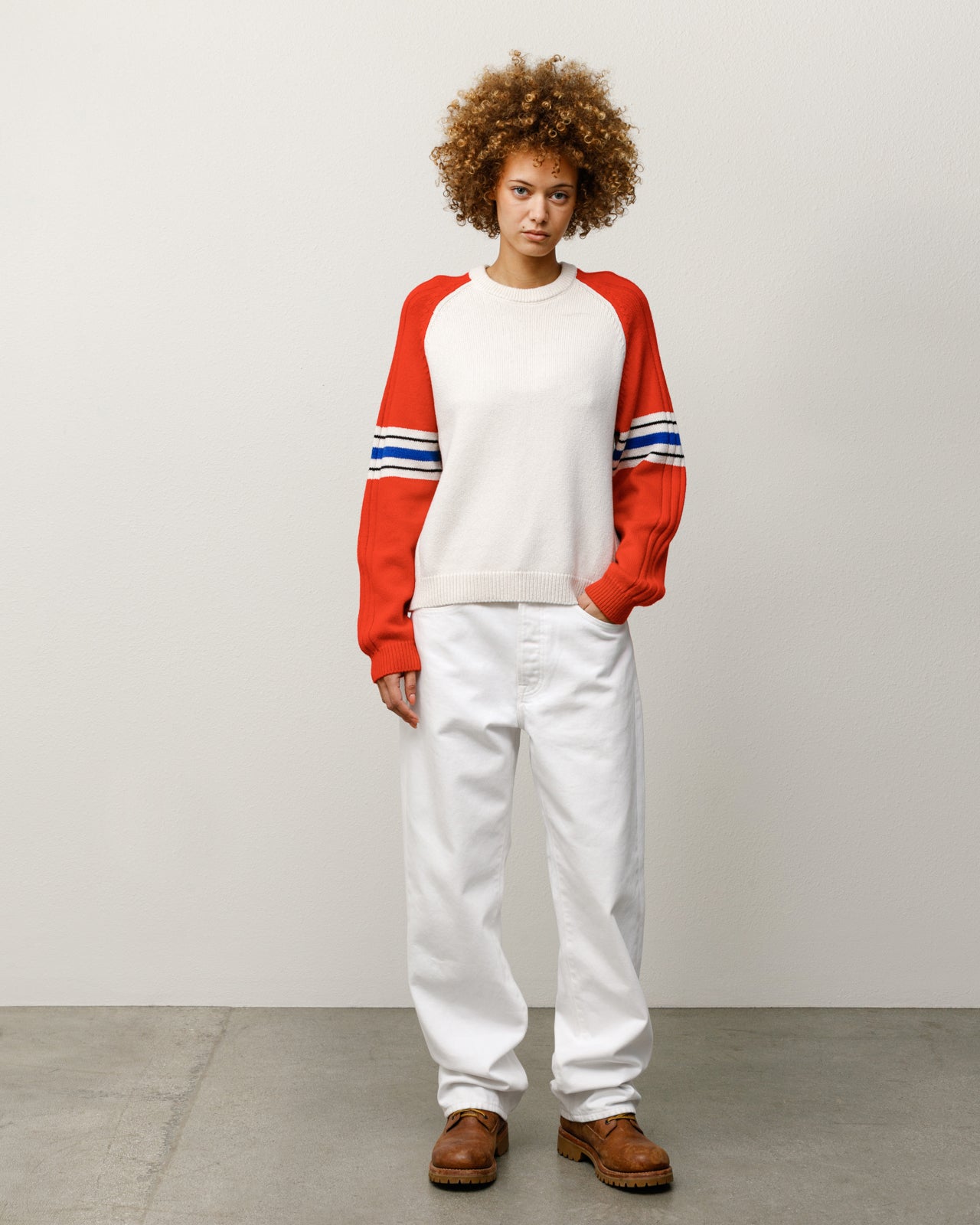 Stripe Raglan Crew – Red | Tops & Knits | Stüssy Japan