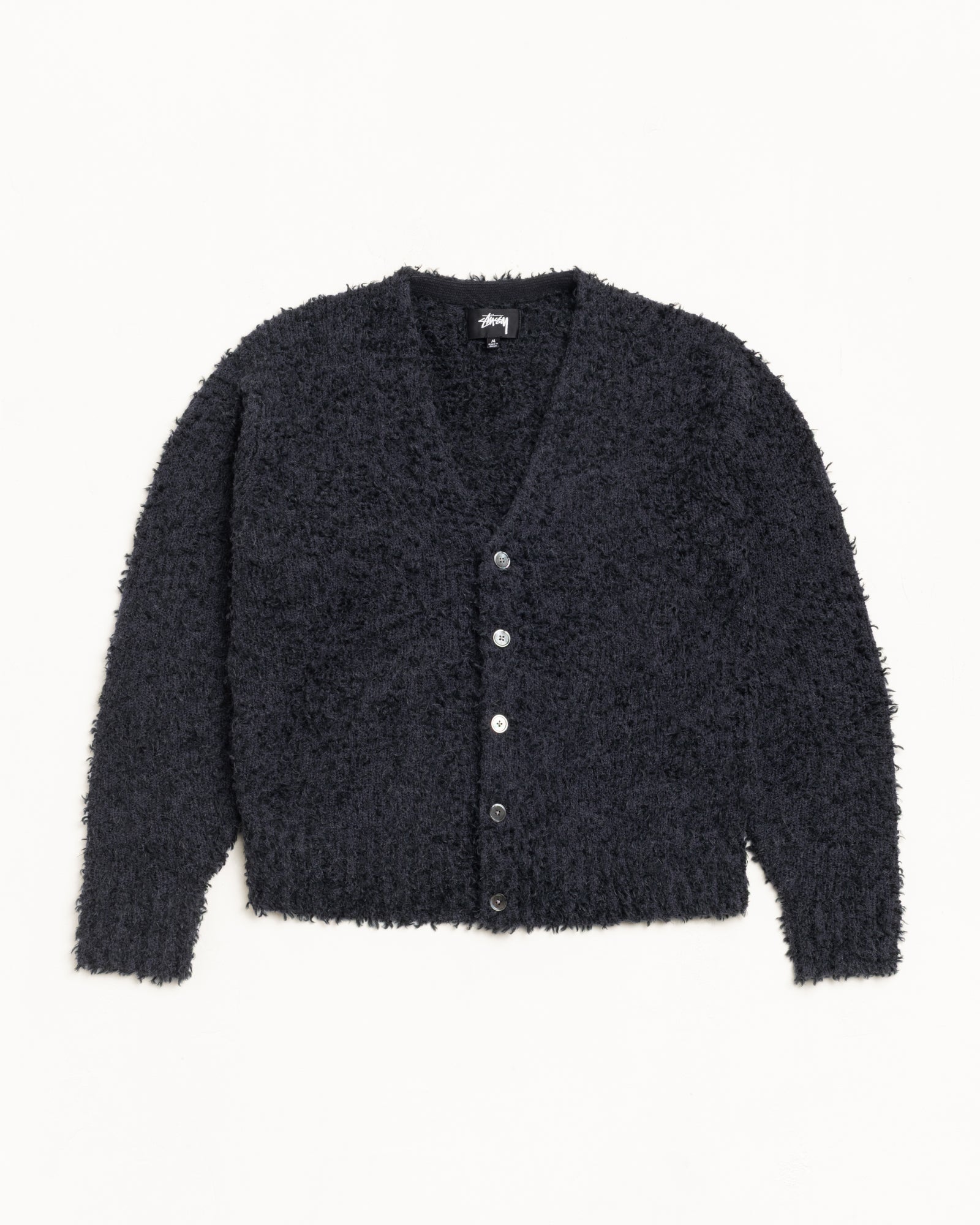 Textured Cardigan – Black | Knits | Stüssy Japan