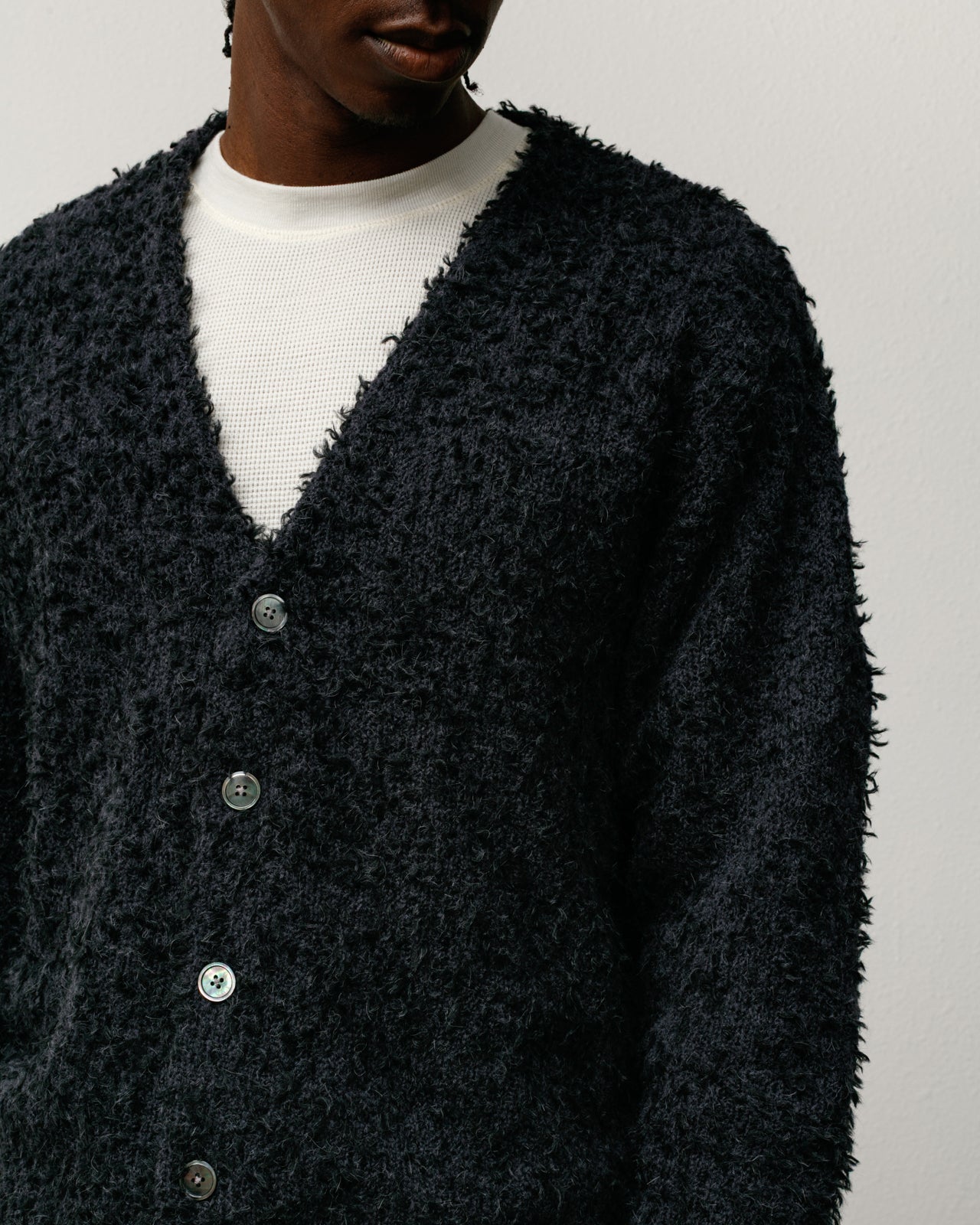 Textured Cardigan – Black | Knits | Stüssy Japan