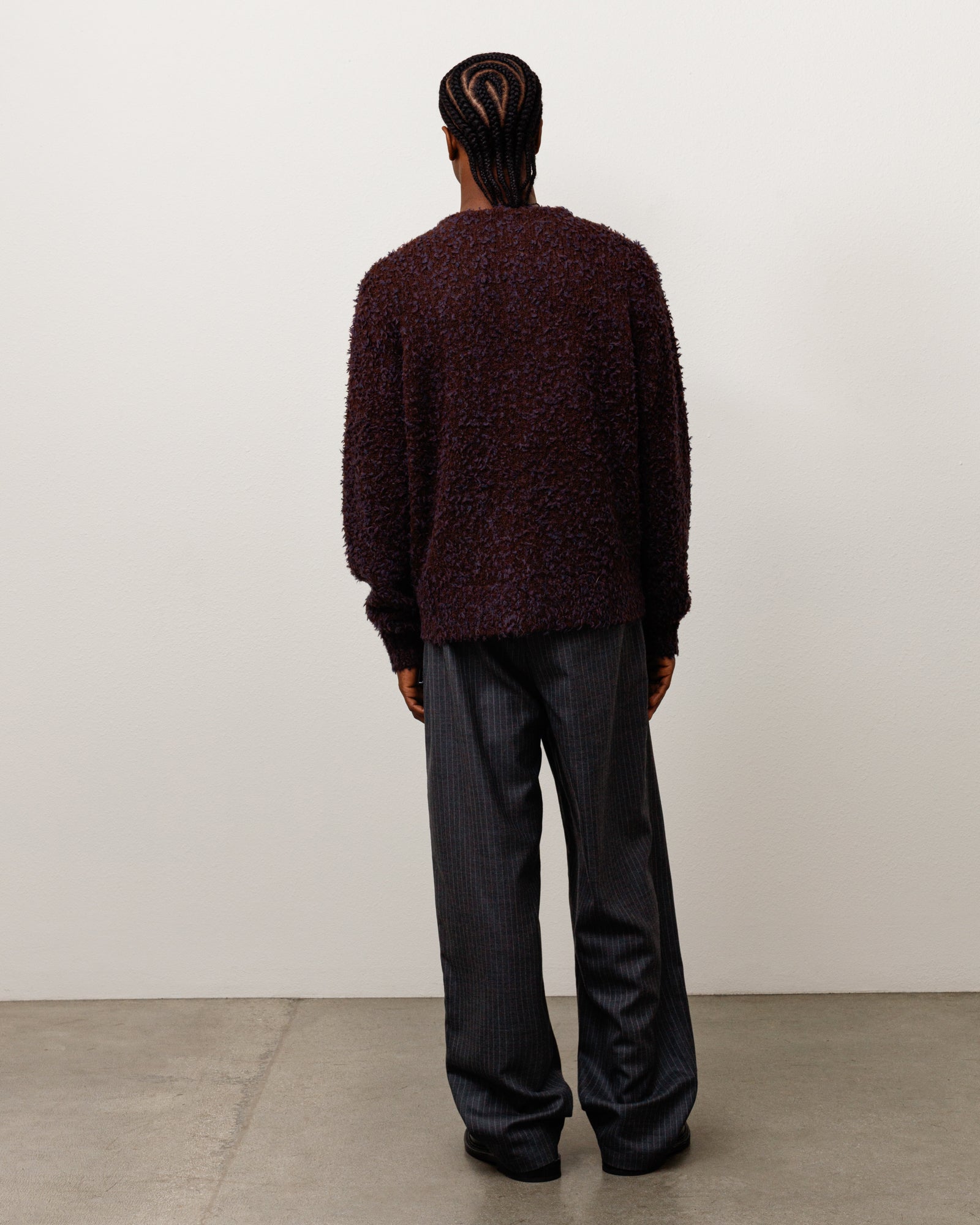old stussy スウェットカーディガン Textured Cardigan - Navy Brown | Knits | Stüssy Japan