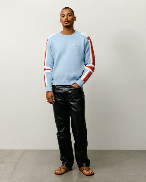Moto Sweater Mens Long Sleeve In Blue