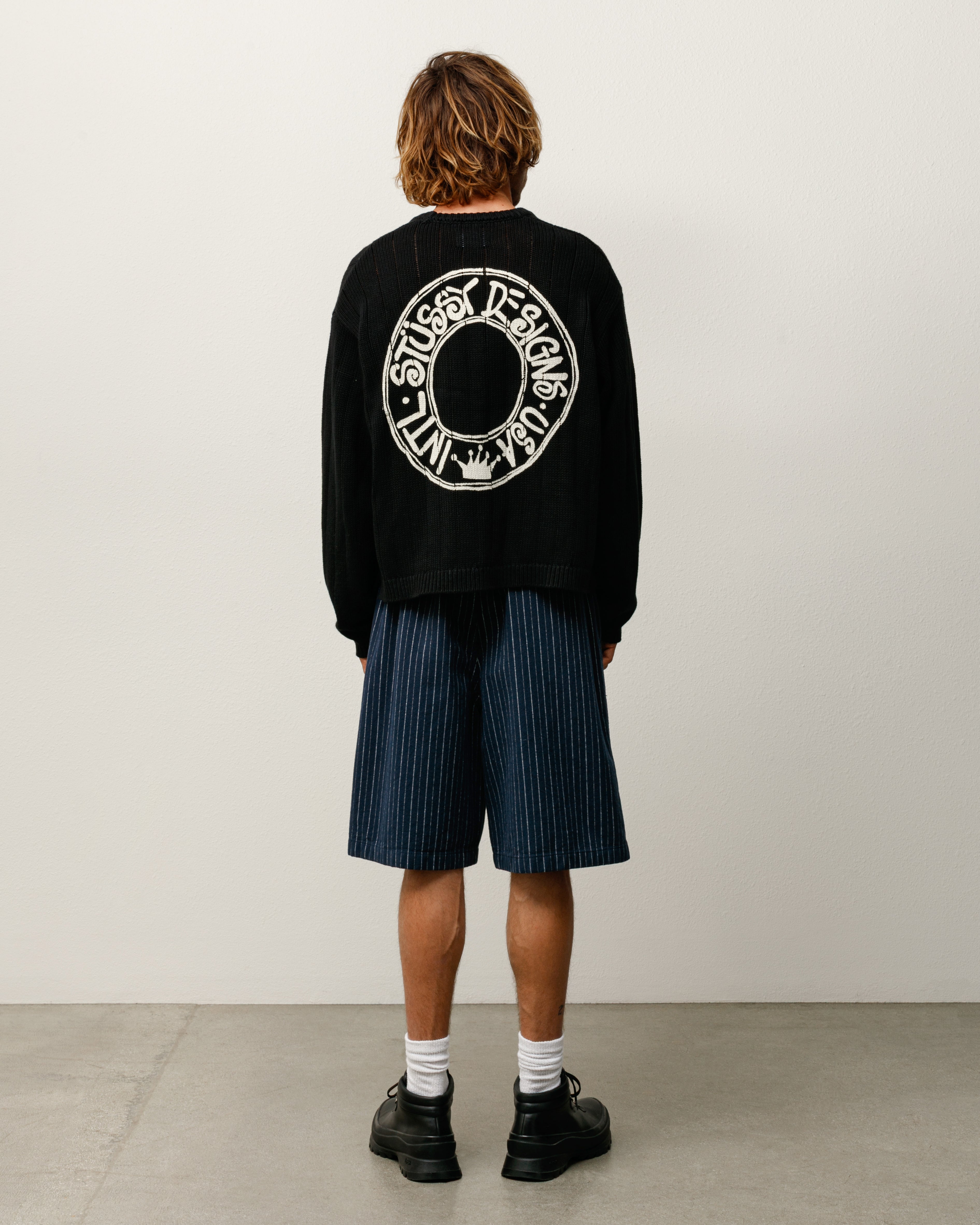 Buana Logo Sweater – Black | Tops & Knits | Stüssy Japan