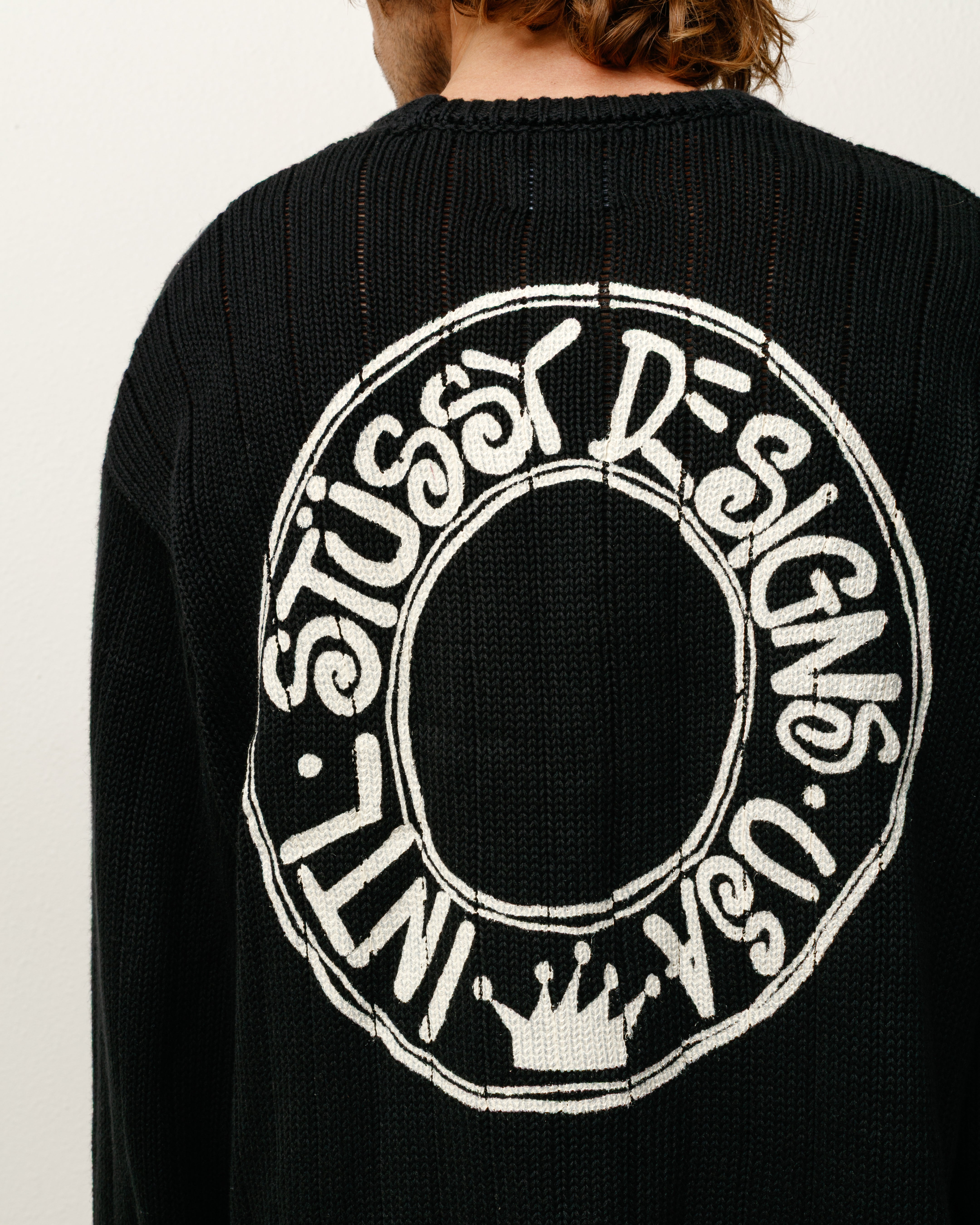 Buana Logo Sweater – Black | Tops & Knits | Stüssy Japan