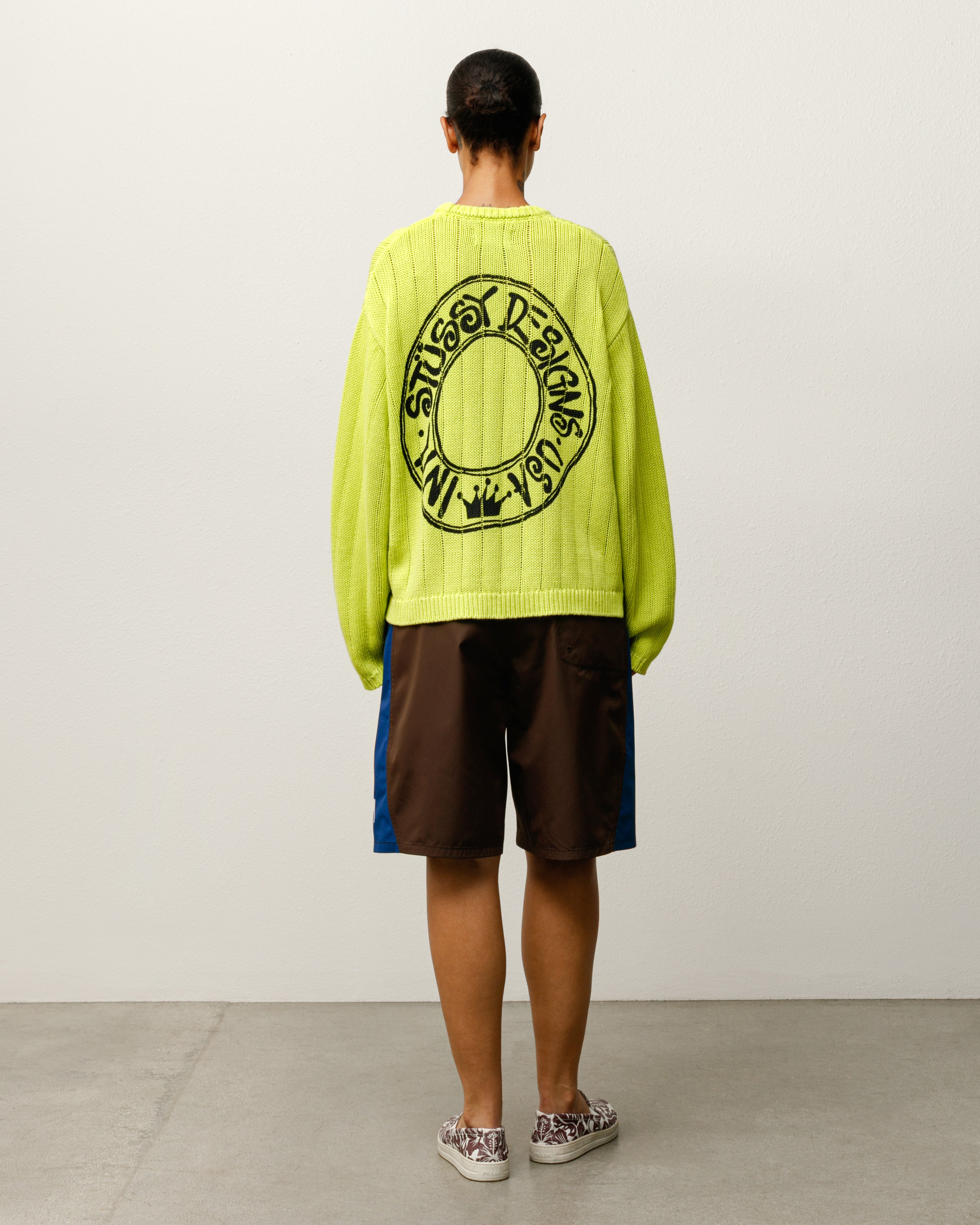 Buana Logo Sweater – Lime | Tops & Knits | Stüssy Japan