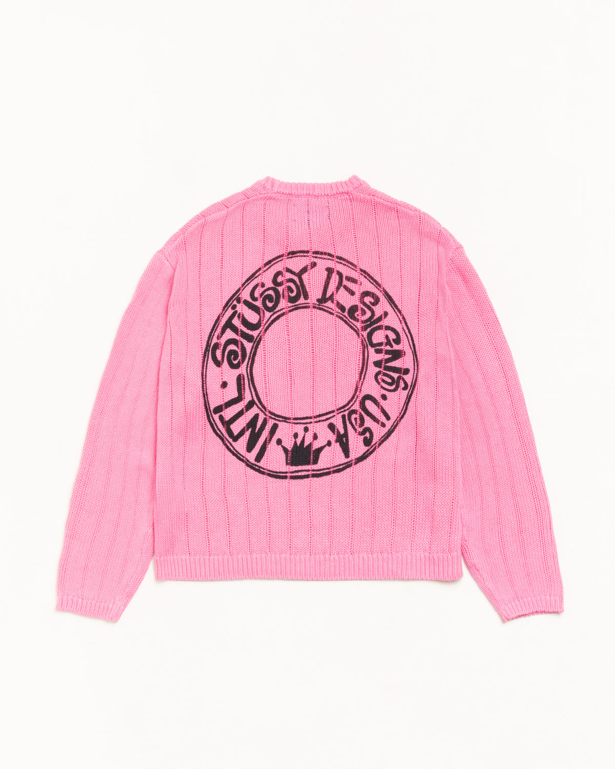 Buana Logo Sweater – Pink | Tops & Knits | Stüssy Japan