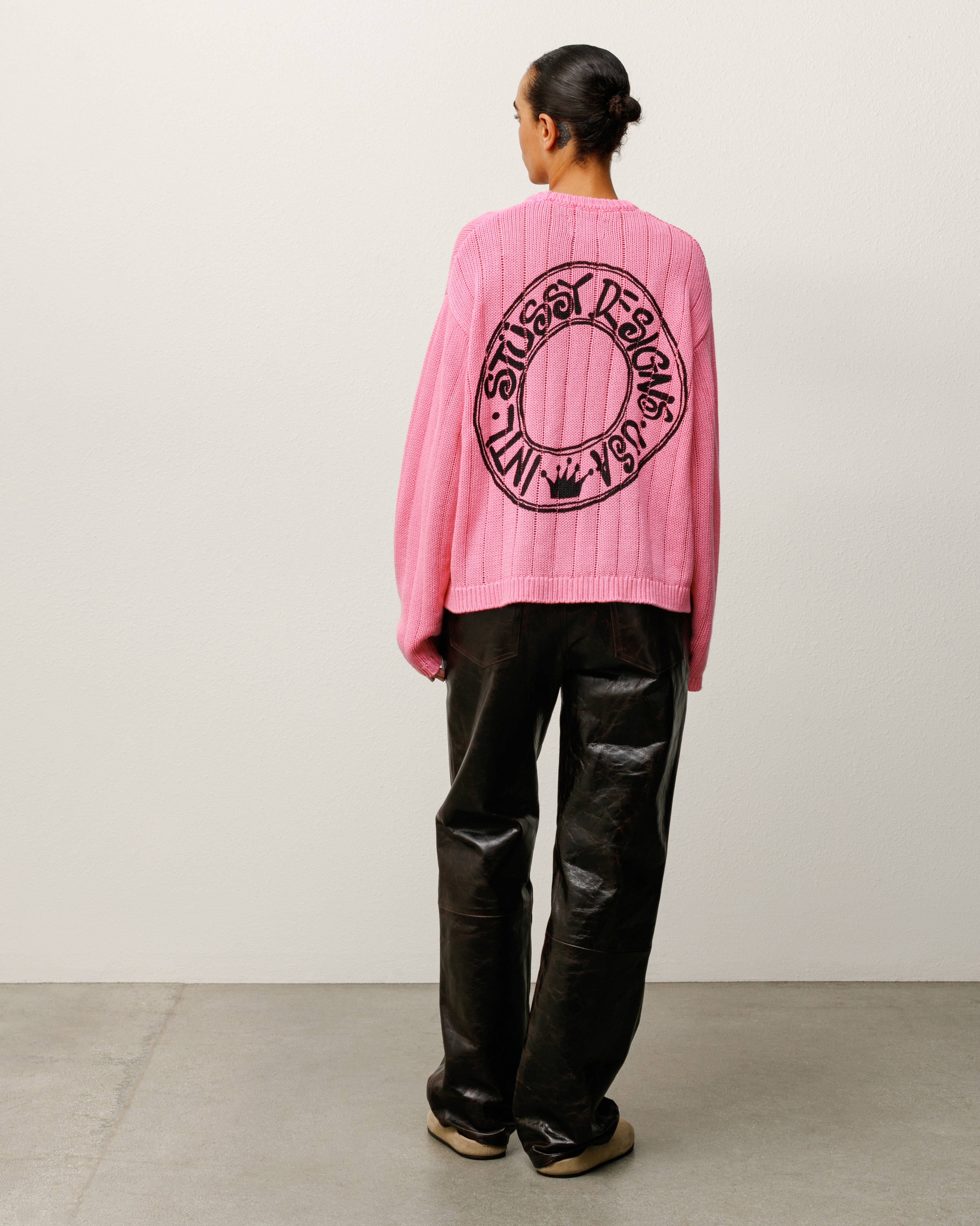 Buana Logo Sweater – Pink | Tops & Knits | Stüssy Japan