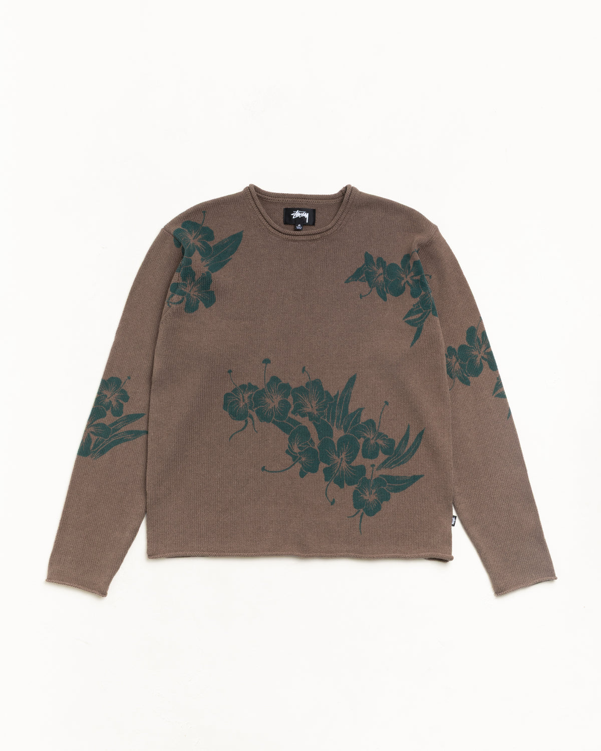 Floral Roll Neck Sweater – Brown | Tops & Knits | Stüssy Japan