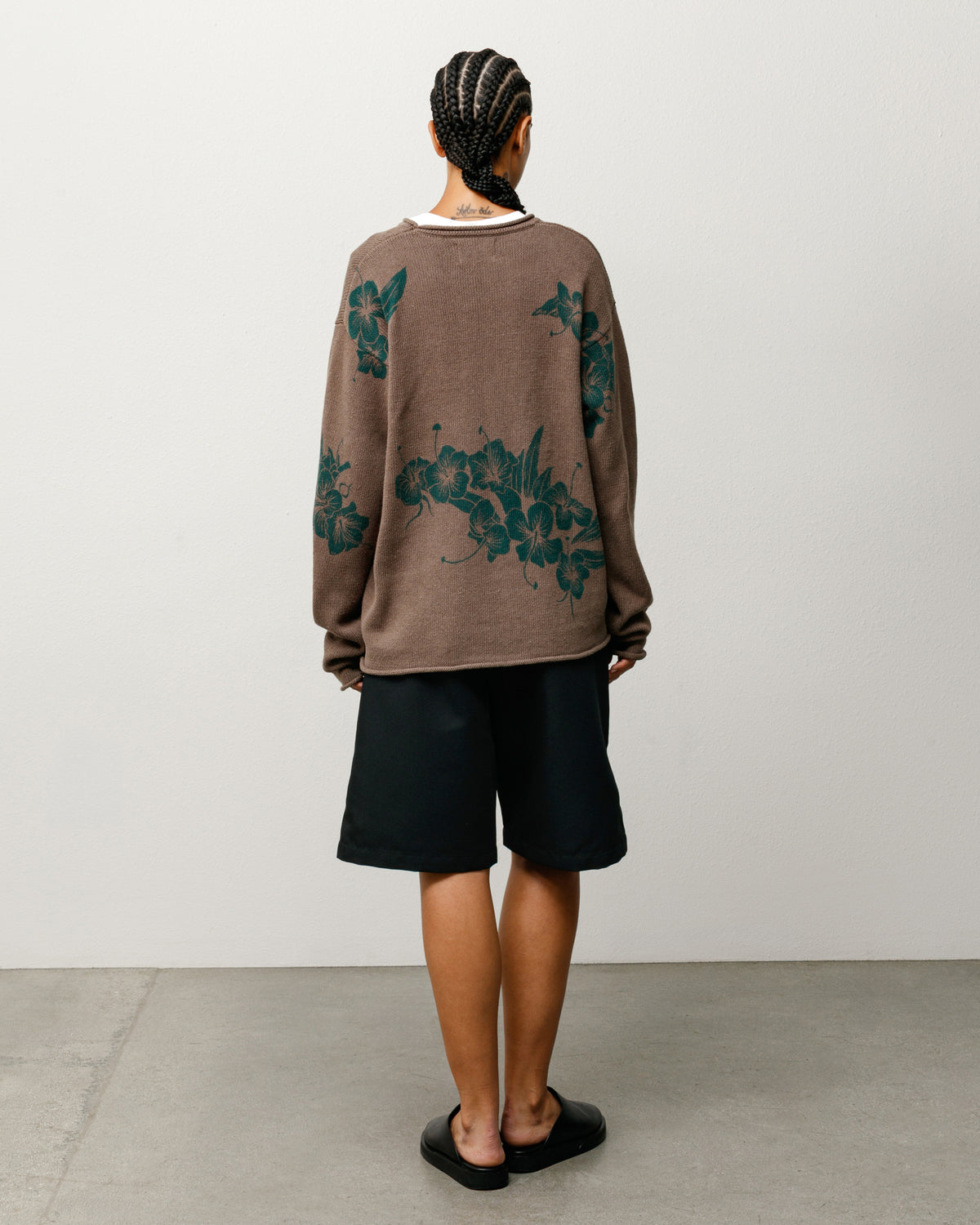 Floral Roll Neck Sweater – Brown | Tops & Knits | Stüssy Japan