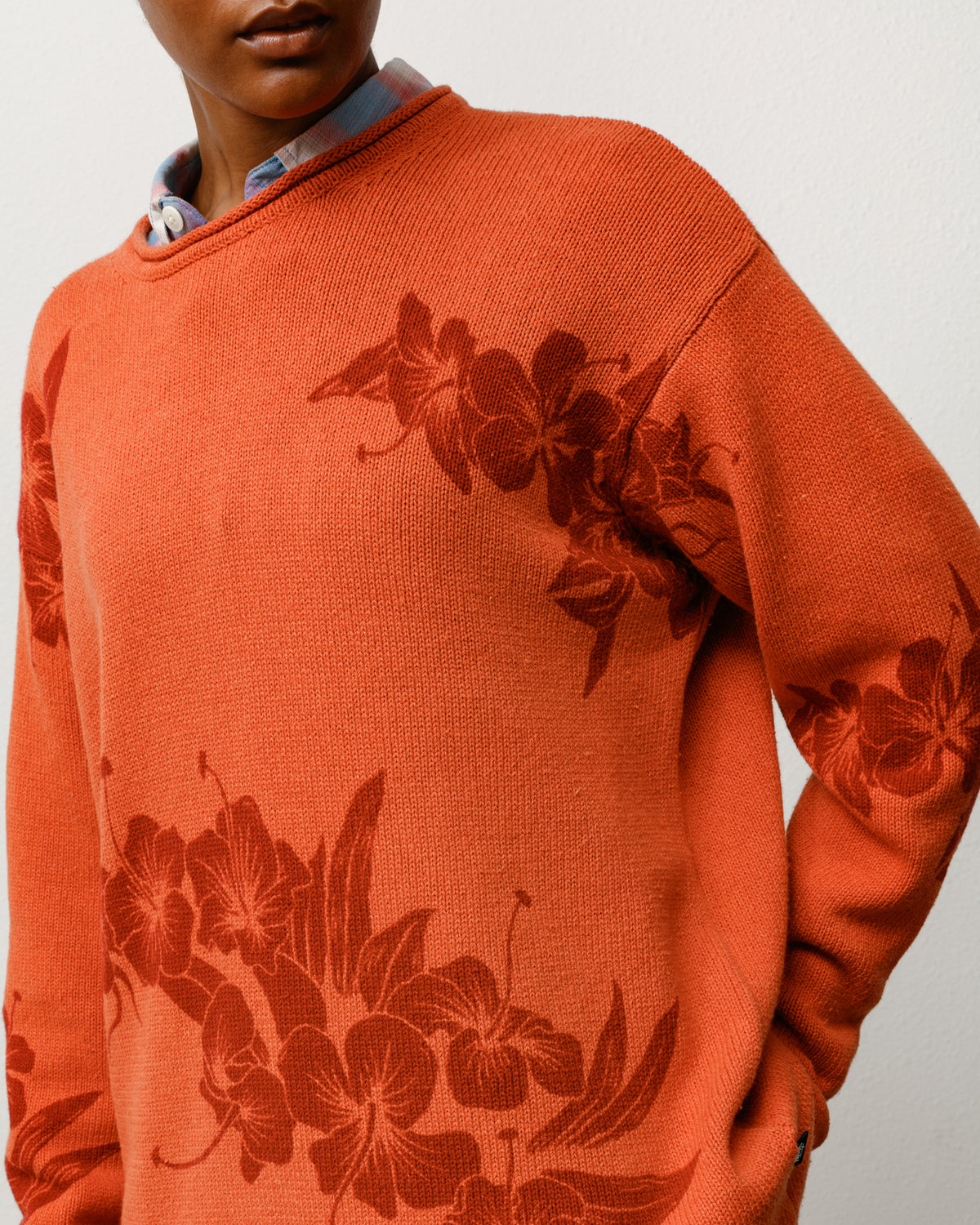 Floral Roll Neck Sweater – Rust | Tops & Knits | Stüssy Japan