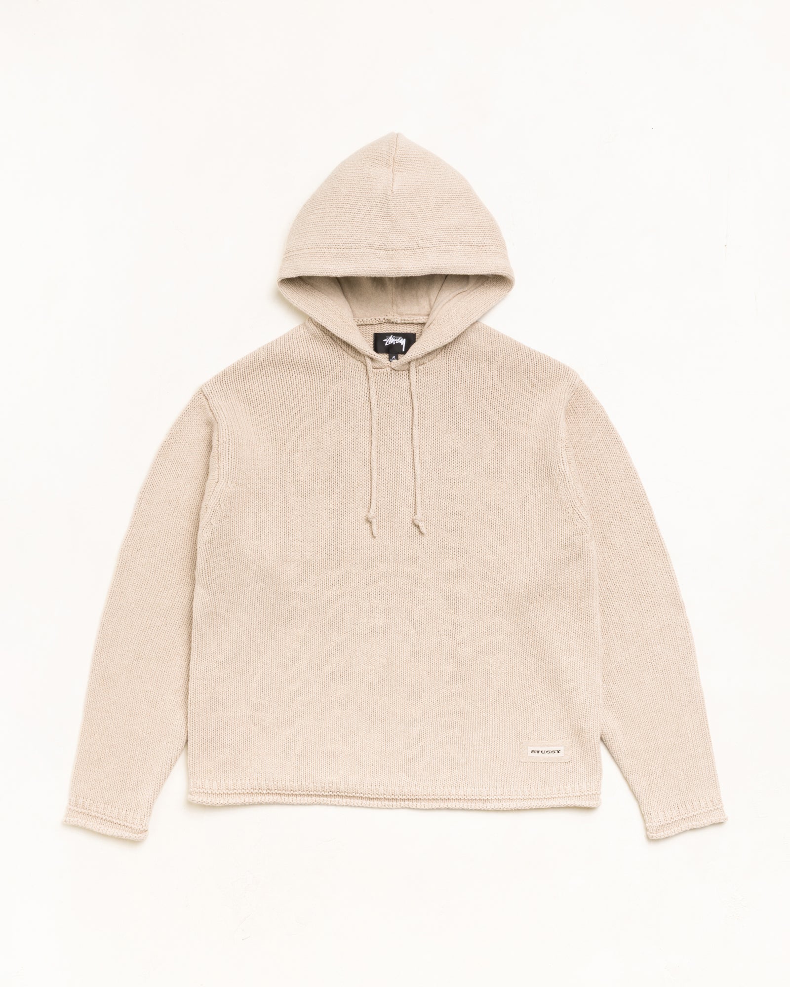 Beach Hooded Sweater Unisex Long Sleeve In Oatmeal