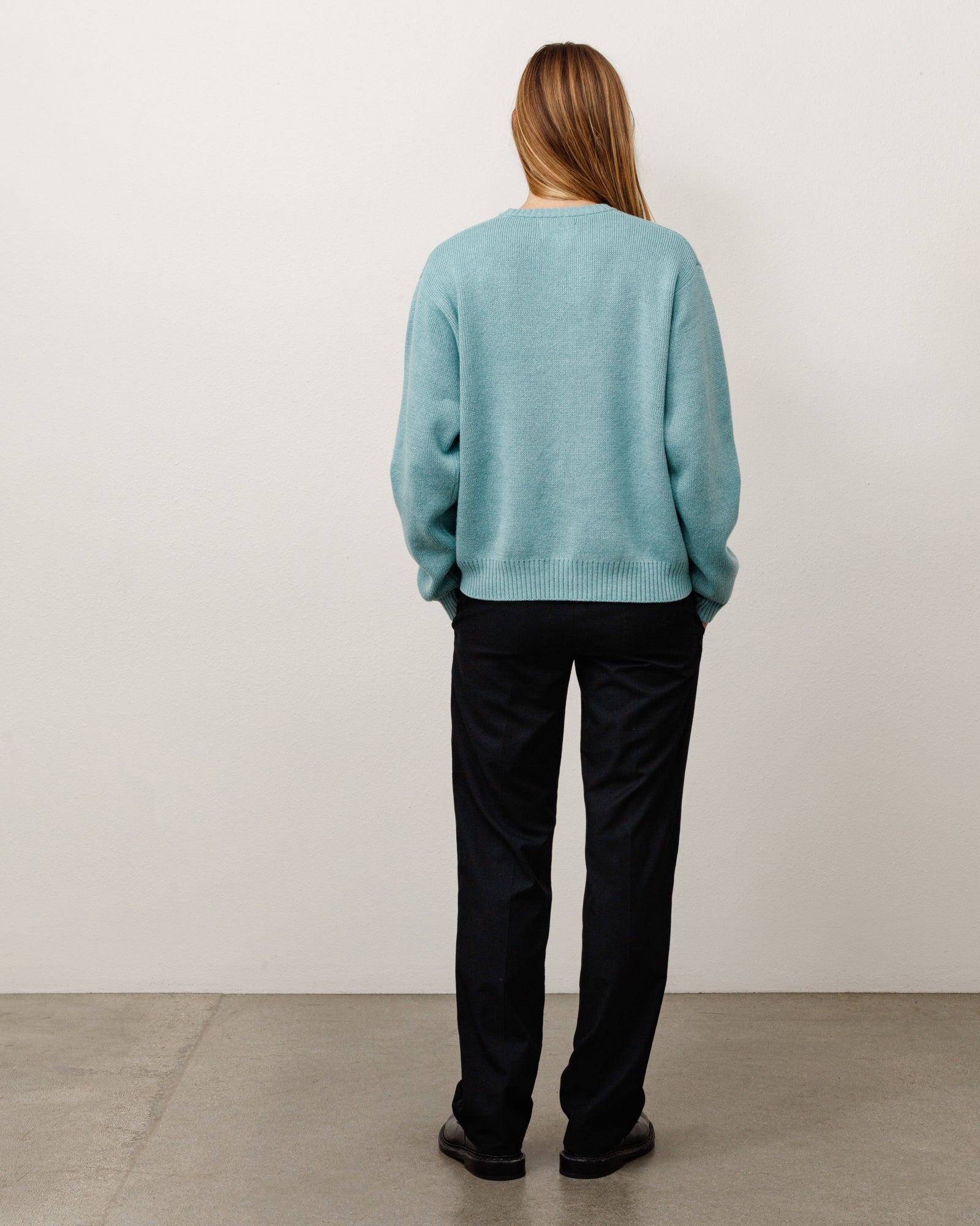 Striped Hibiscus Sweater - Dusty Blue | Tops & Knits | Stüssy Japan