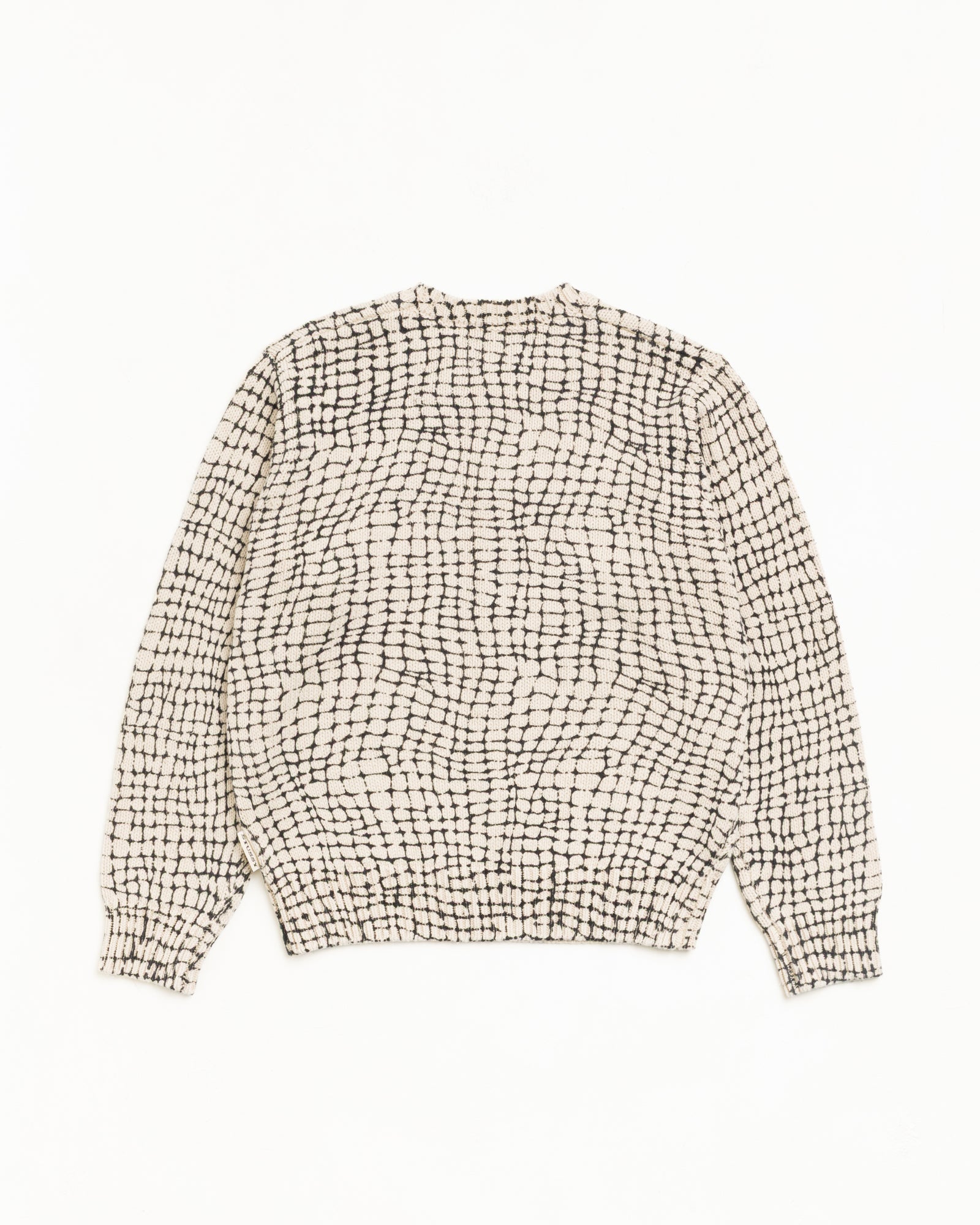 Mesh Print Sweater Unisex Long Sleeve In Mesh Net
