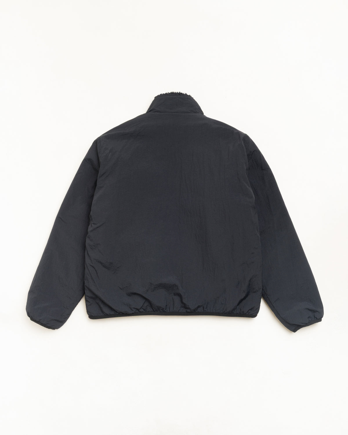 Sherpa Reversible Jacket Unisex Long Sleeve In Black