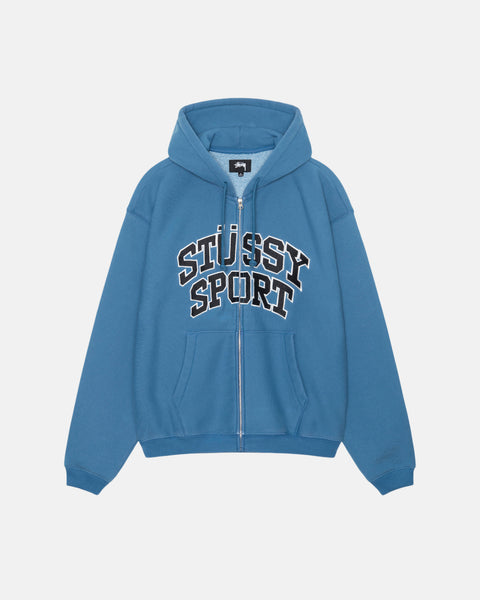 Stüssy Sport Zip Hoodie Blue Sweats