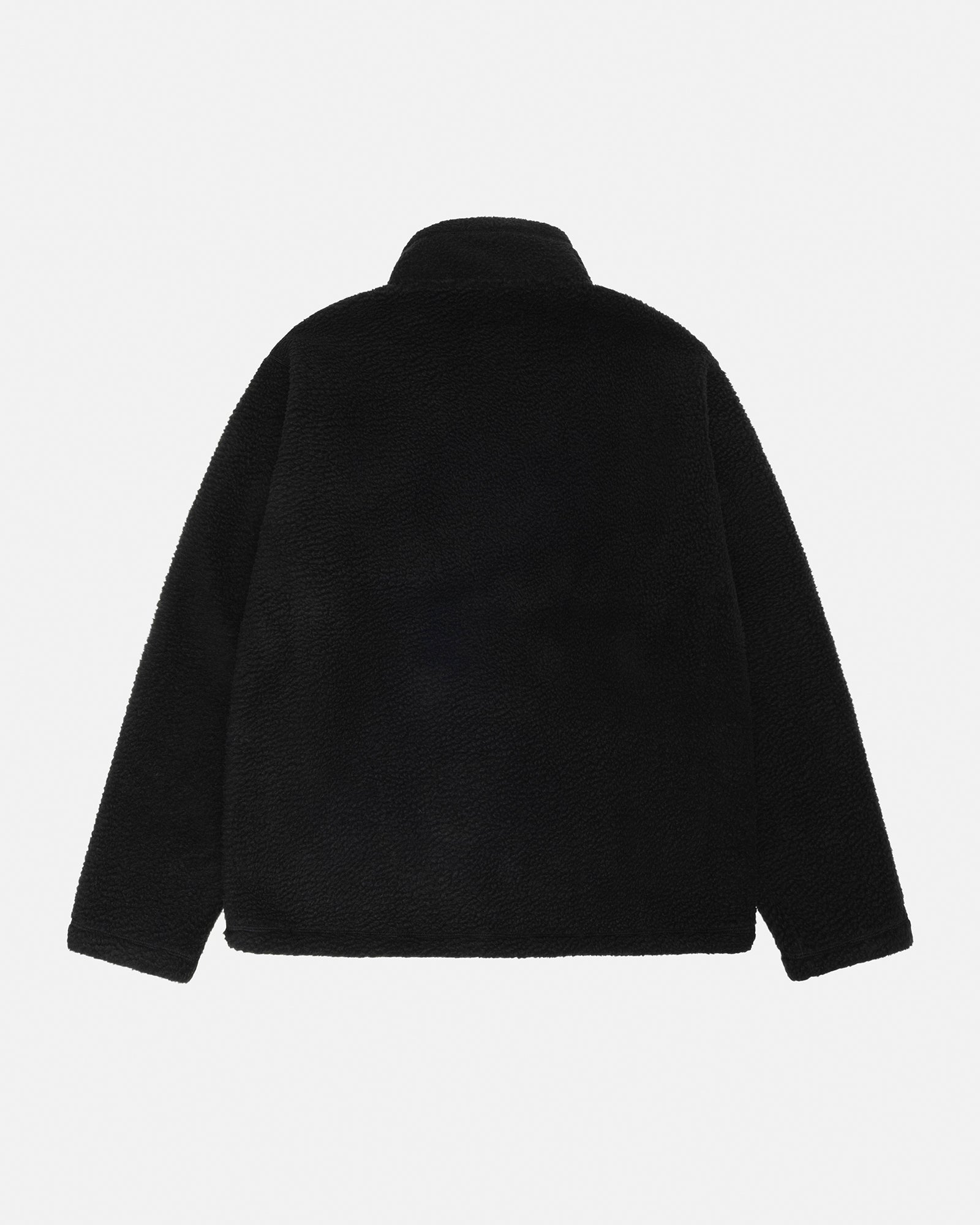 Polar Fleece Half Zip Mock Neck in black – Stüssy Japan