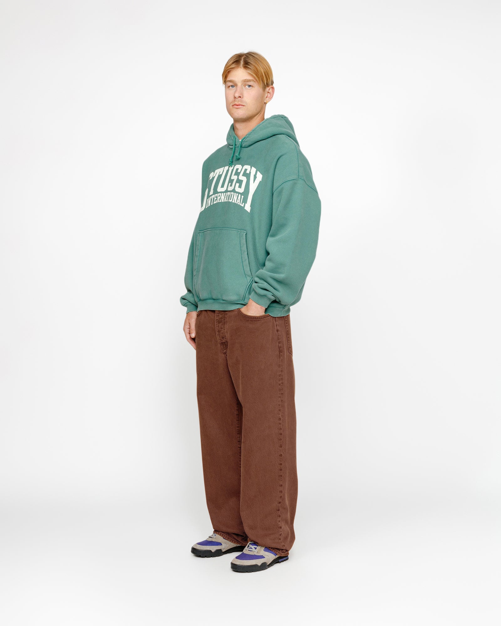 Stüssy Relaxed Hoodie International Teal Sweats