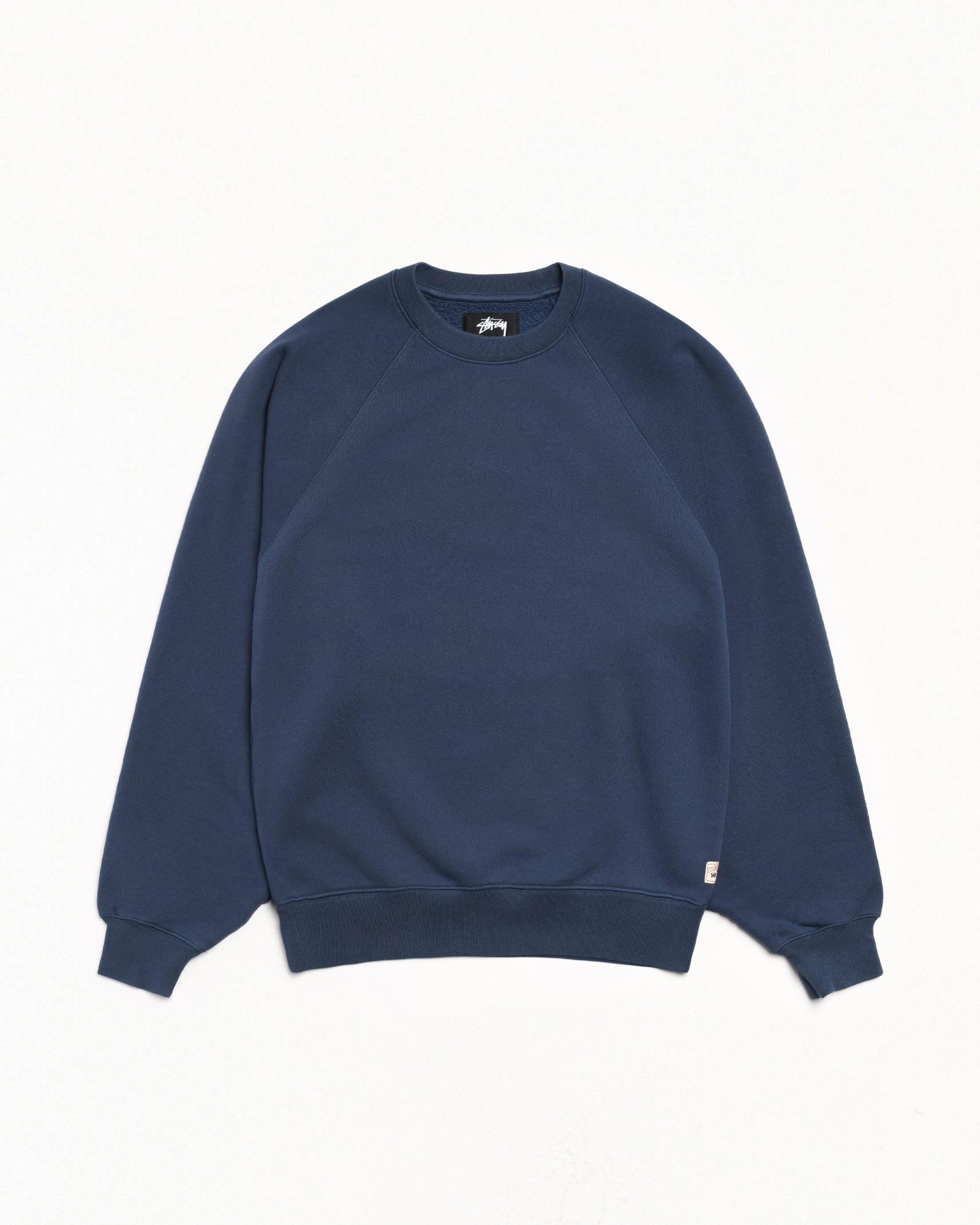 Fleece Raglan Crew Mens Long Sleeve In Navy
