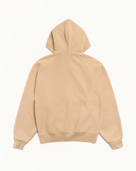 Raglan Zip Hood Mens Long Sleeve In Khaki