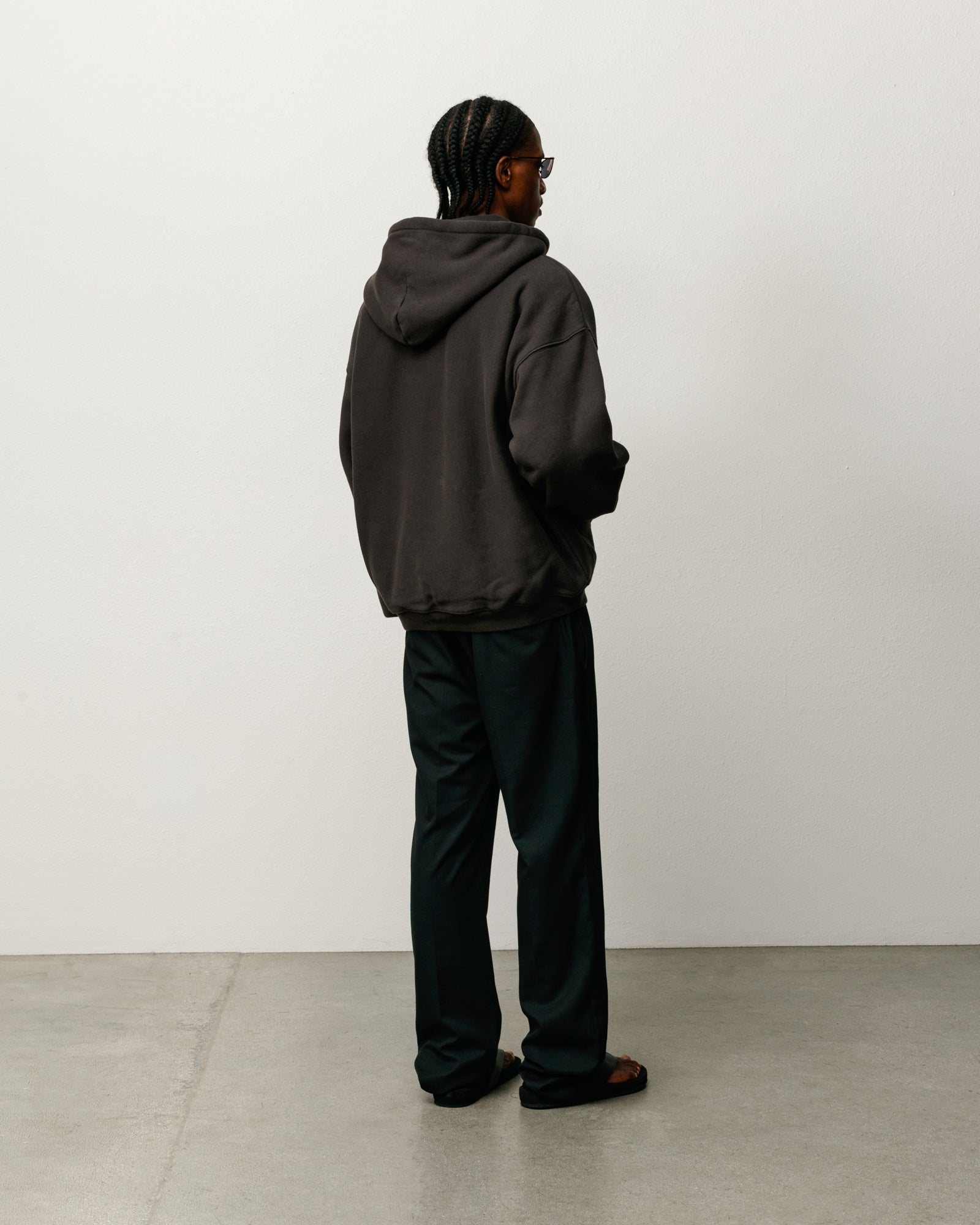 Varsity Zip Hoodie - Washed Black | Zip-up Fleece | Stüssy Japan