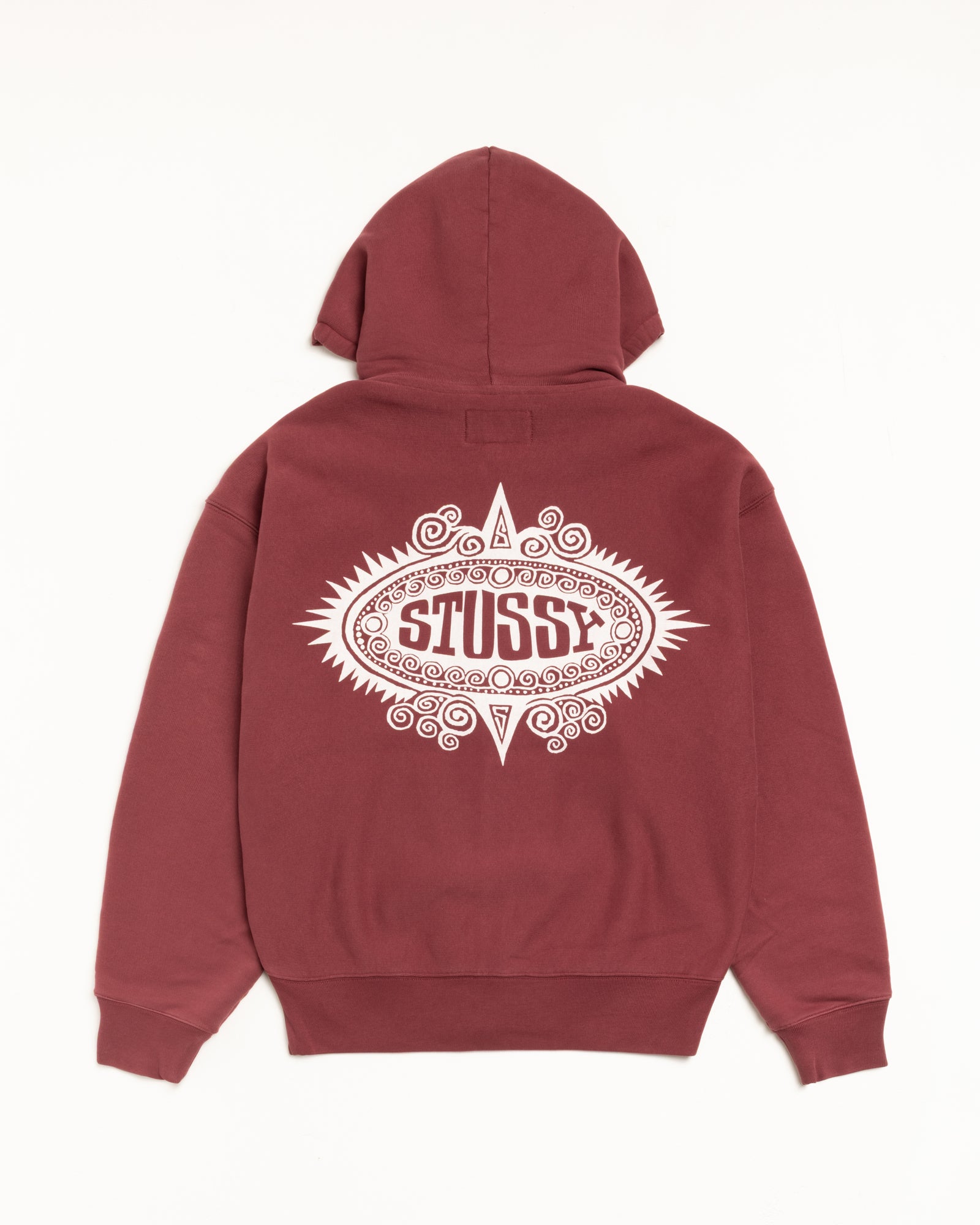 Mantra Zip Hood Mens Long Sleeve In Burgundy