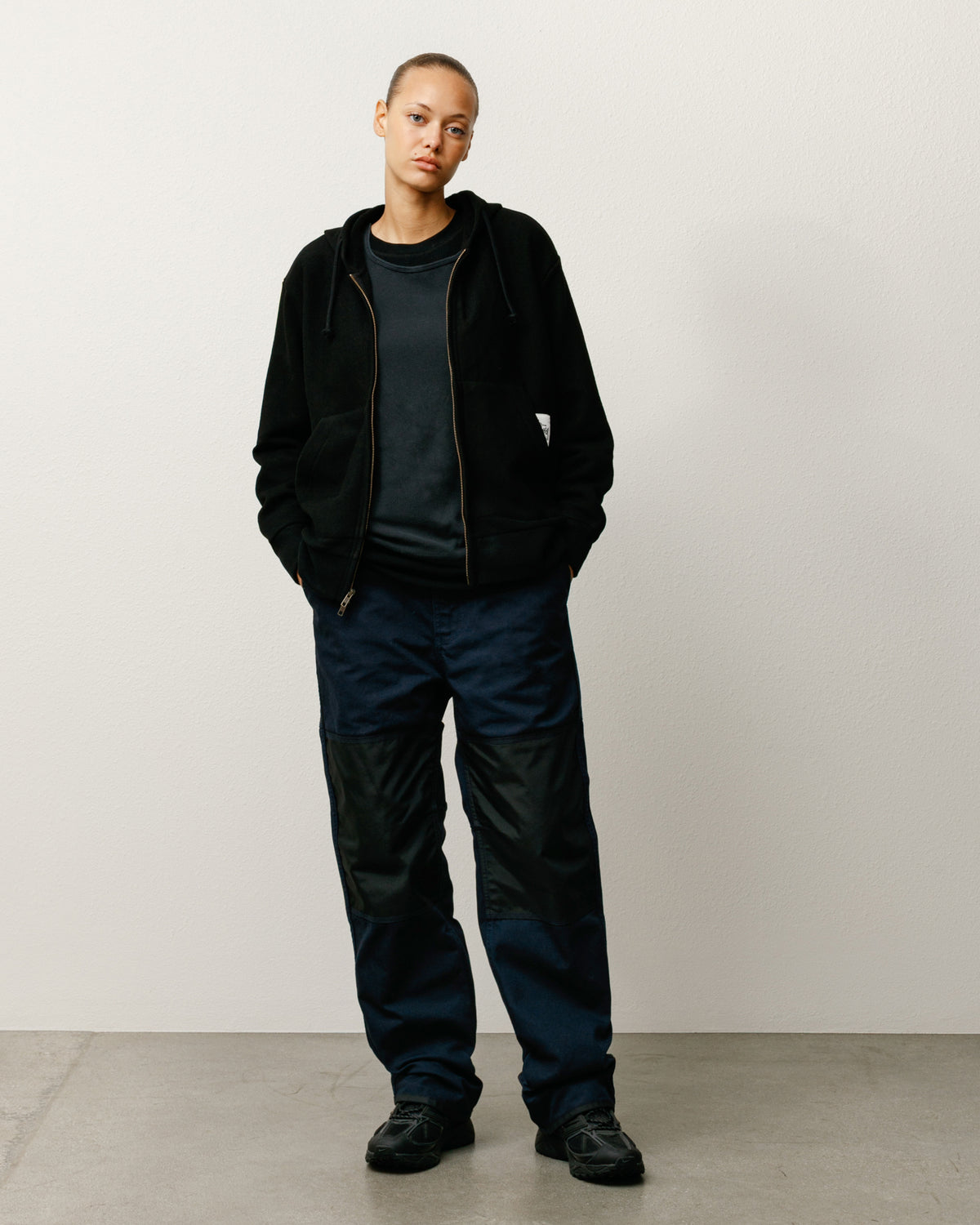Patch Zip Knit Hoodie – Black | Tops & Knits | Stüssy Japan