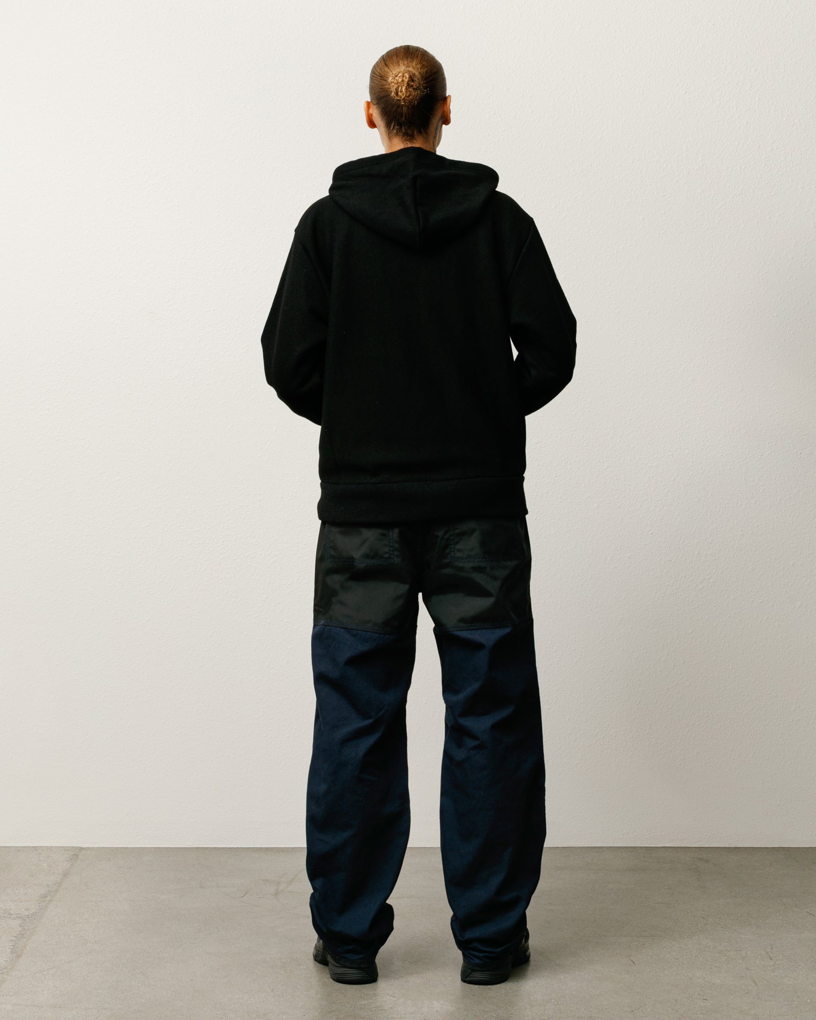 メンズウェア DOUBLE KNIT LOGO FULLZIP HOODIE BLACK ダブルニット フルジップ フーディ | ラルフ ローレン公式オンラインストア