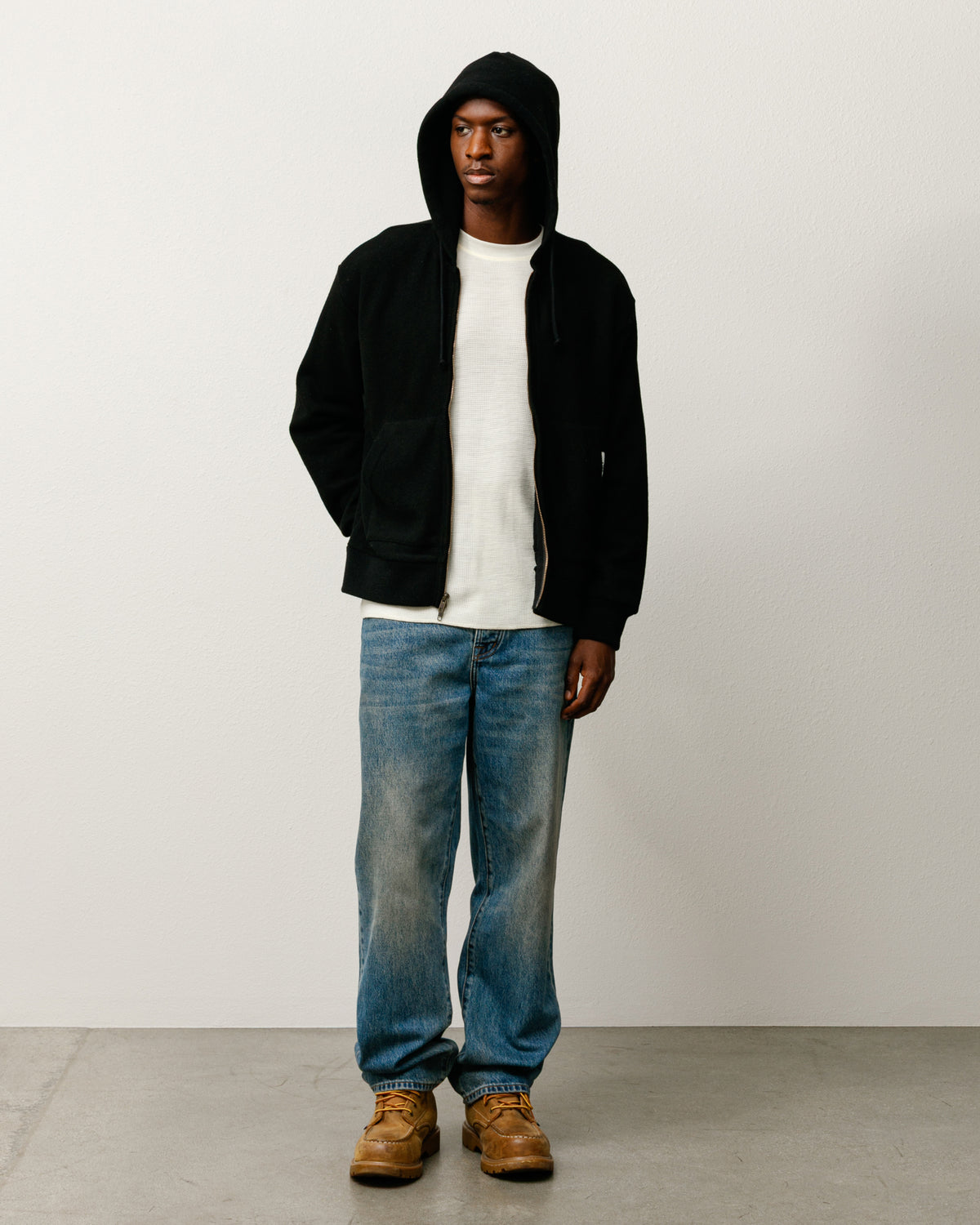 Patch Zip Knit Hoodie – Black | Tops & Knits | Stüssy Japan