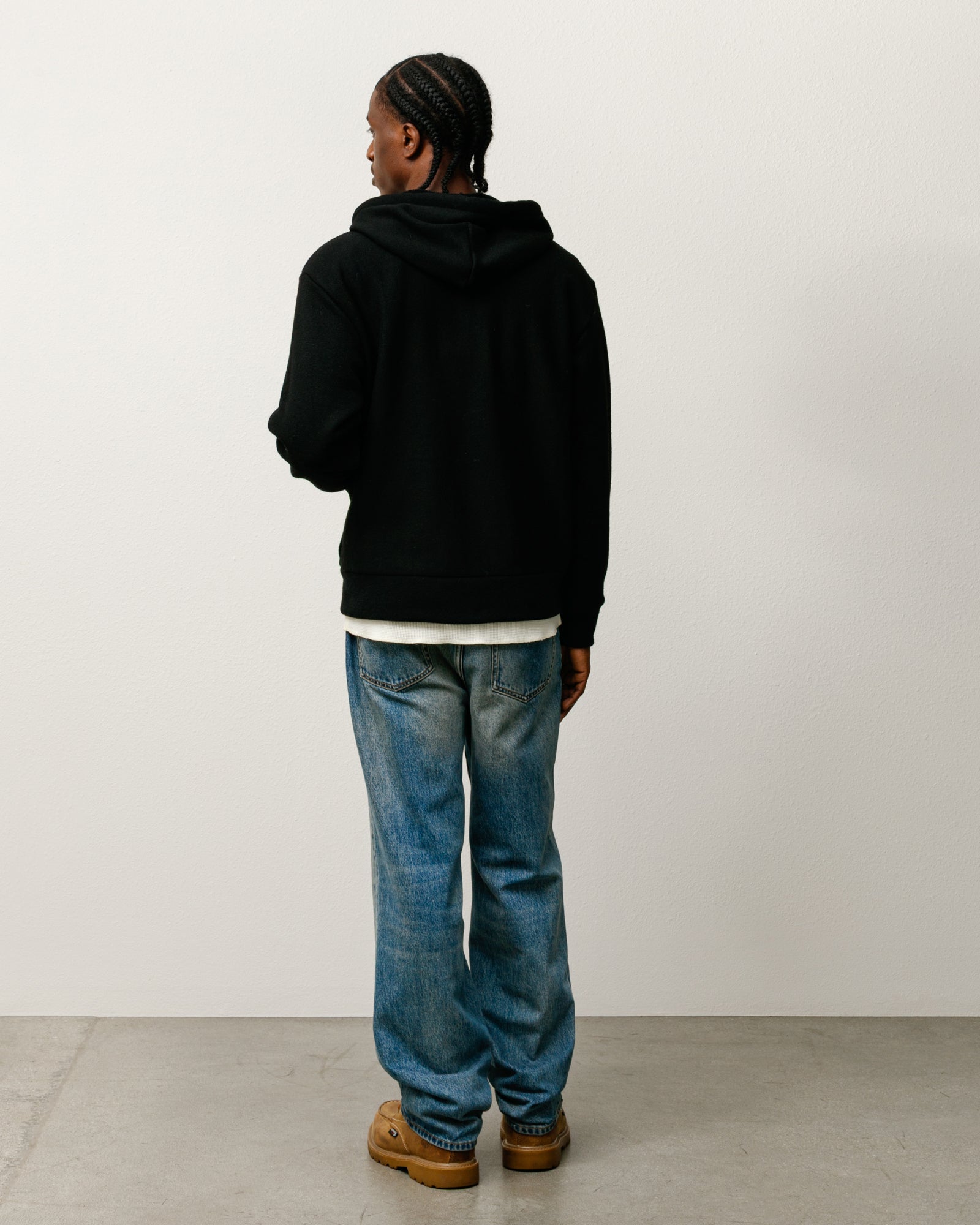 Patch Zip Knit Hoodie – Black | Tops & Knits | Stüssy Japan