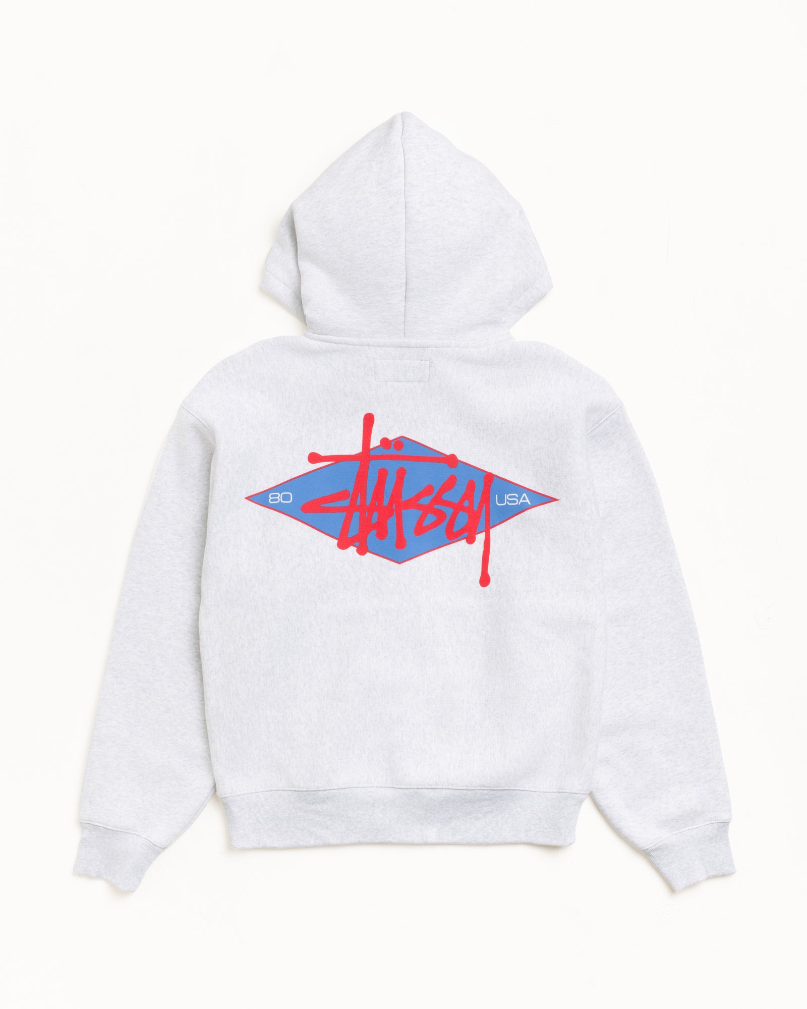 Basic Diamond Zip Hoodie – Ash Heather | Sweats | Stüssy Japan