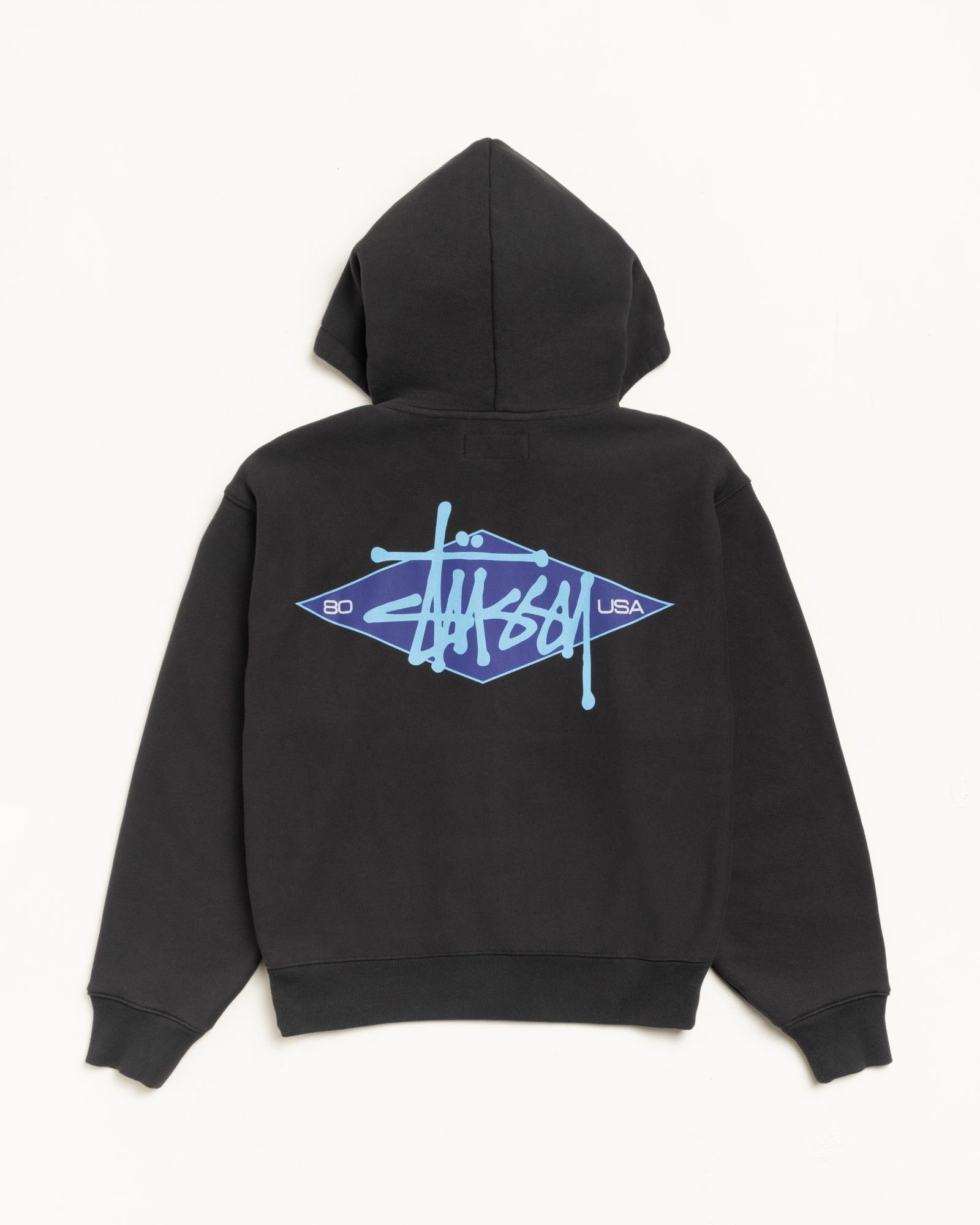 Basic Diamond Zip Hoodie – Black | Sweats | Stüssy Japan